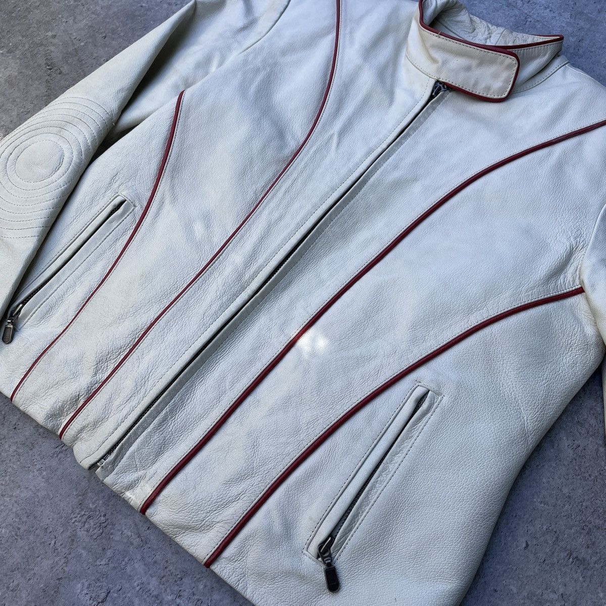 Alpinestars Vintage Damu Leather Genuine Jacket Moto NASCAR Y2k Hype Size M / US 6-8 / IT 42-44 - 4 Thumbnail
