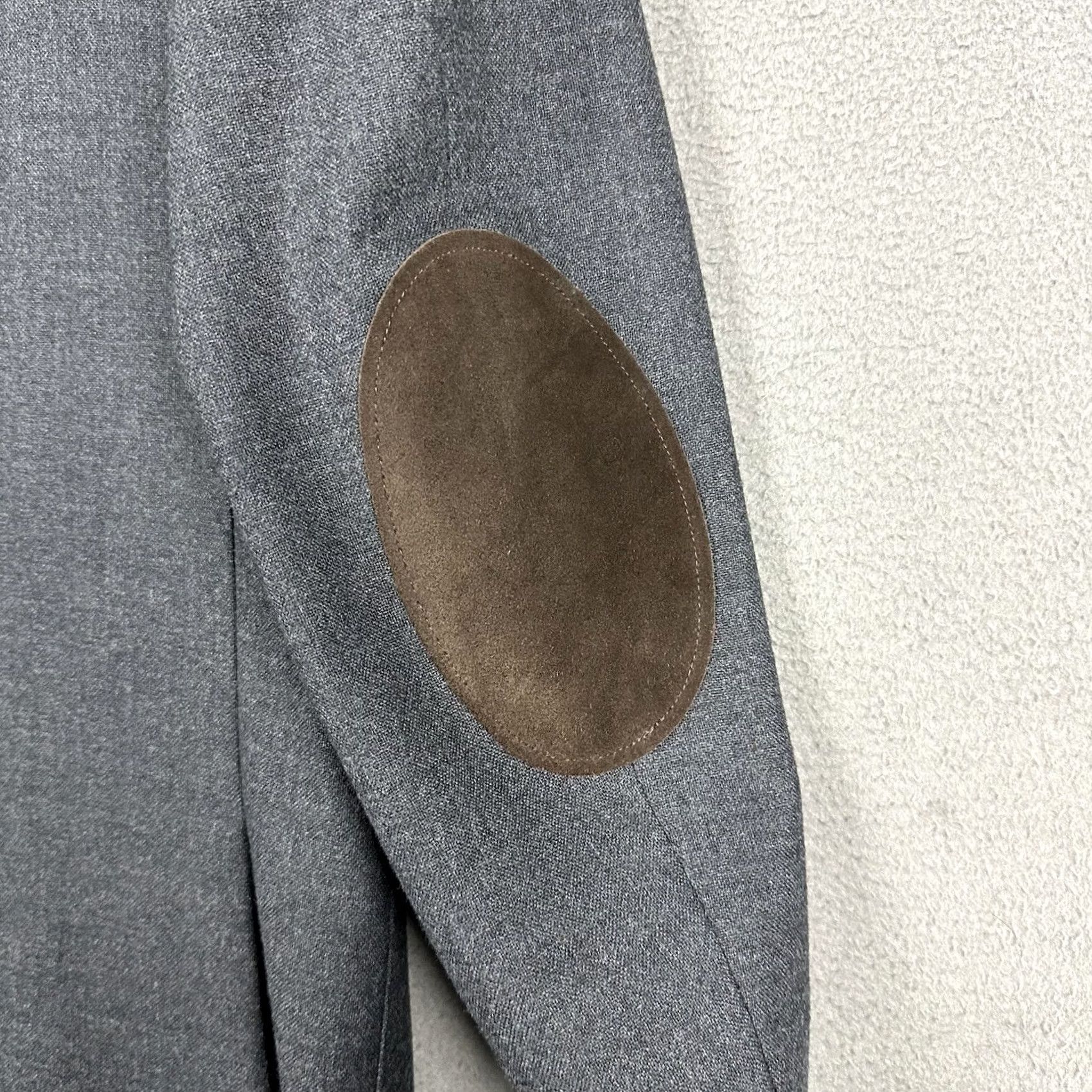 Vintage Fusaro Sport Coat Mens 50 Gray Wool Blazer Jacket Notch Lapel Three-Button Single-Breasted Regular Fit Size 40R - 5 Thumbnail