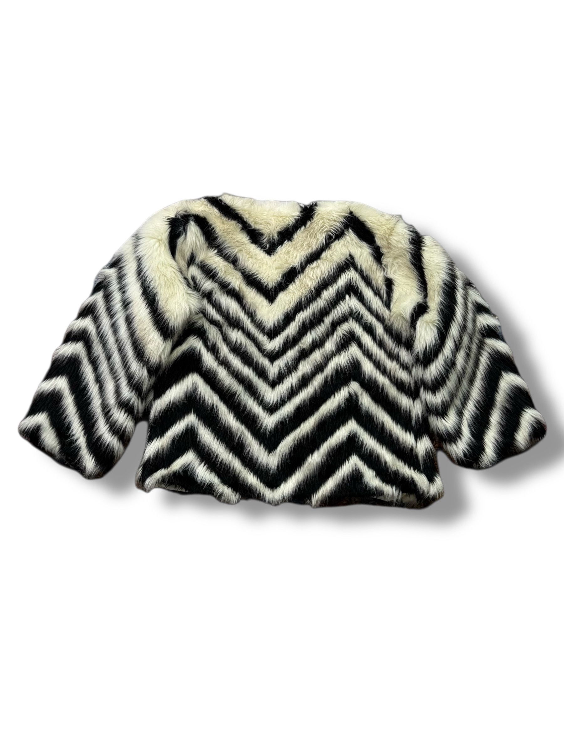 Vintage Y2K Faux Fur Cropped Jacket(V43) Size M / US 6-8 / IT 42-44 - 5 Thumbnail