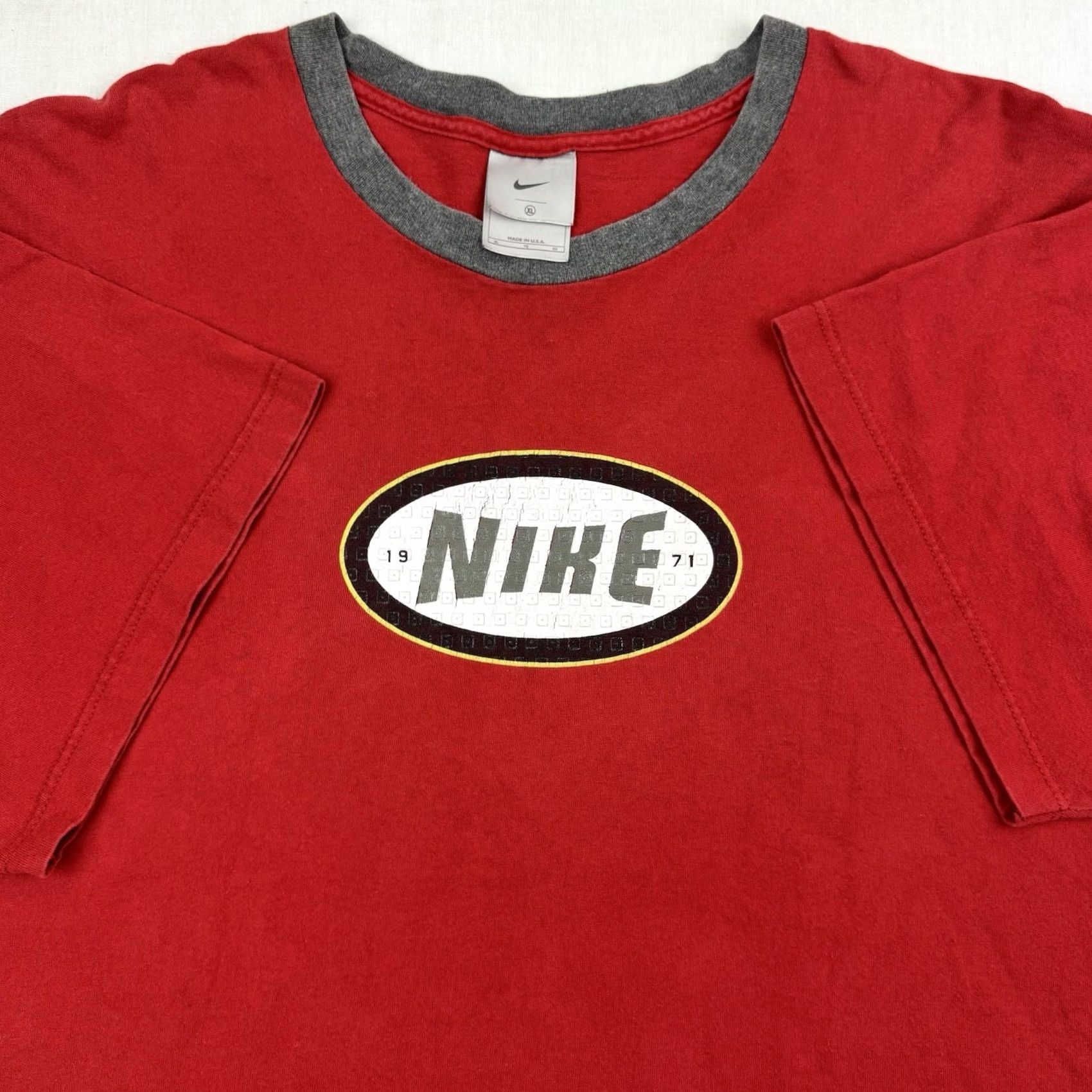 Nike VINTAGE Nike Ringer T Shirt Adult XL Red Cotton USA Hipster 90s Y2K Sports Mens XL Size US XL / EU 56 / 4 - 2 Thumbnail