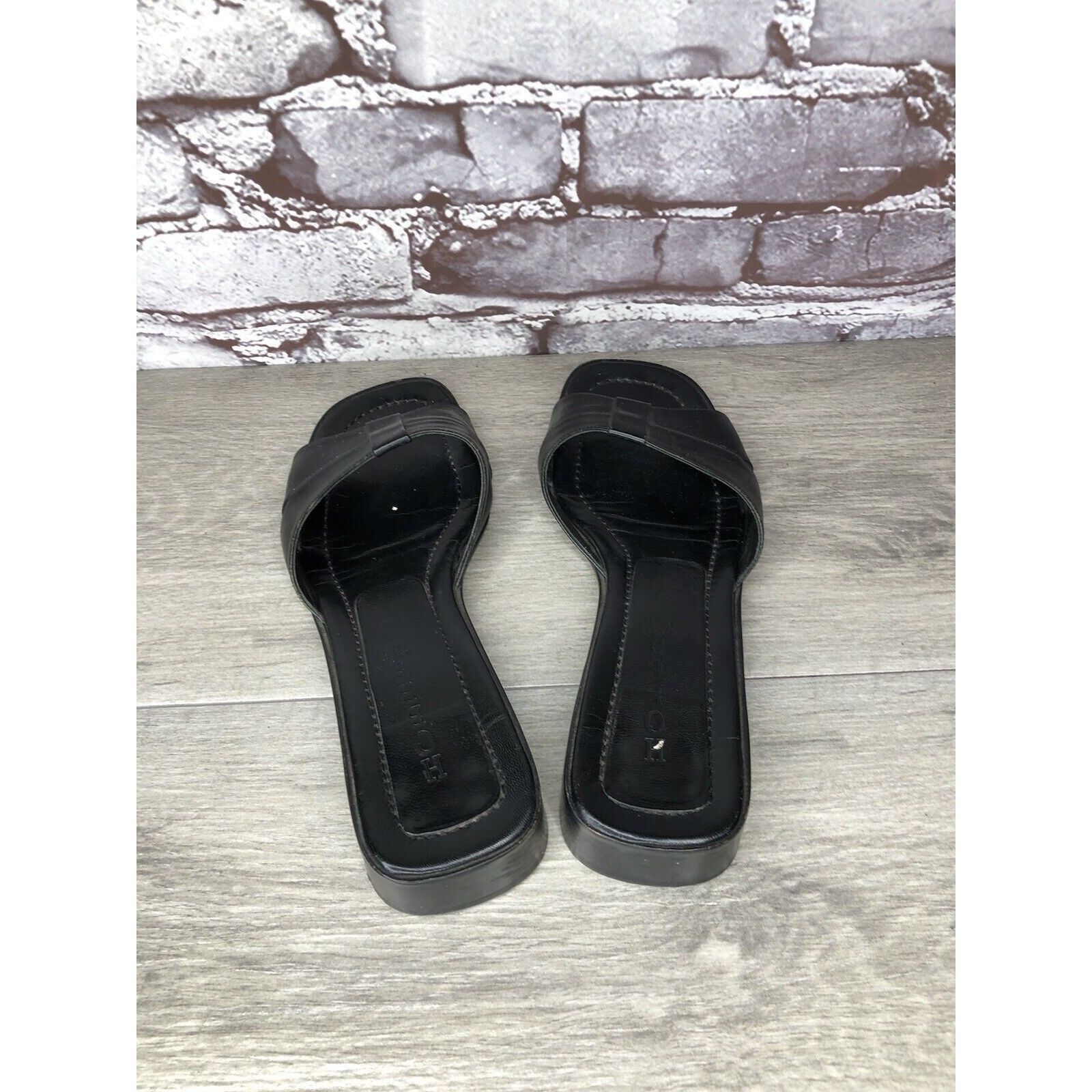 Hobbs London Hobbs Marilyn Anselm Black Leather Open Toe Strap Slides Hee Size US 8.5 / IT 38.5 - 5 Thumbnail