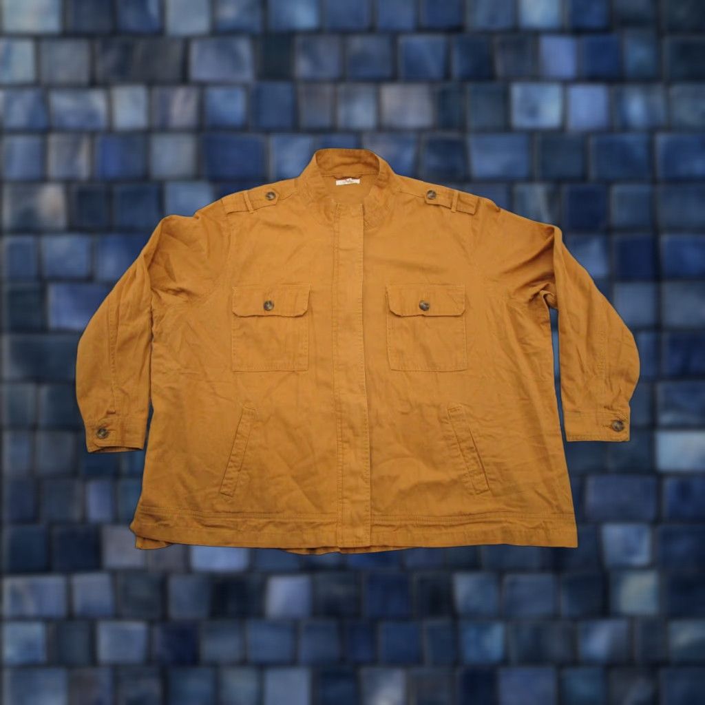Vintage Maurices Shacket Shirt Jacket Women's Plus Size 4 Pockets Gold Cotton Vintage: No Size XXL / US 16-18 / IT 52-54 - 1 Thumbnail
