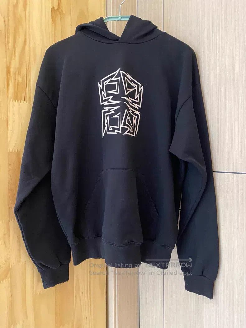 Givenchy Givenchy Black Distressed Hooded Sweatshirt Size US M / EU 48-50 / 2 - 1 Thumbnail