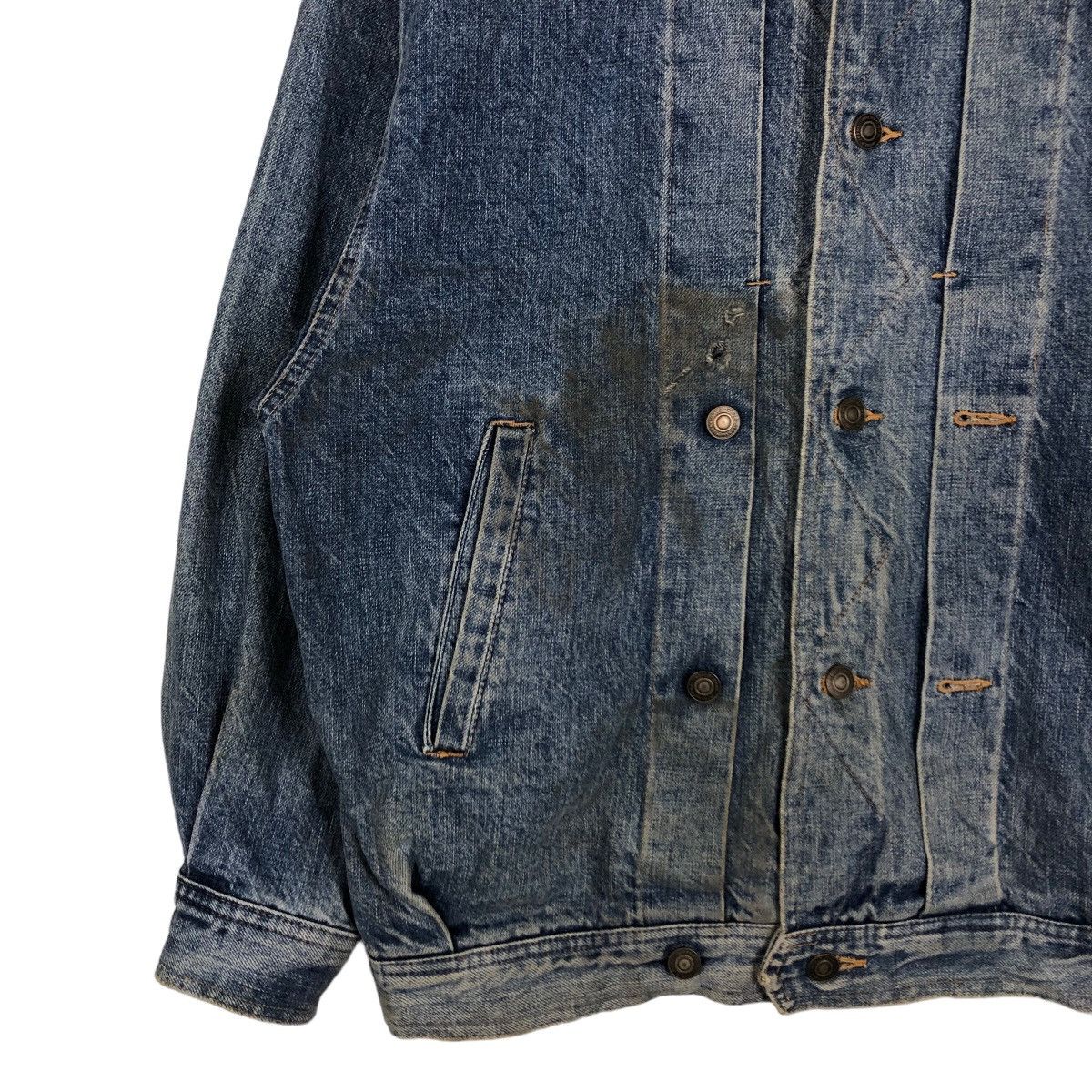 Japanese Brand 🔥Vintage Trucker Denim Biker Jacket Inspire Toyo Enterprise Size US M / EU 48-50 / 2 - 4 Thumbnail