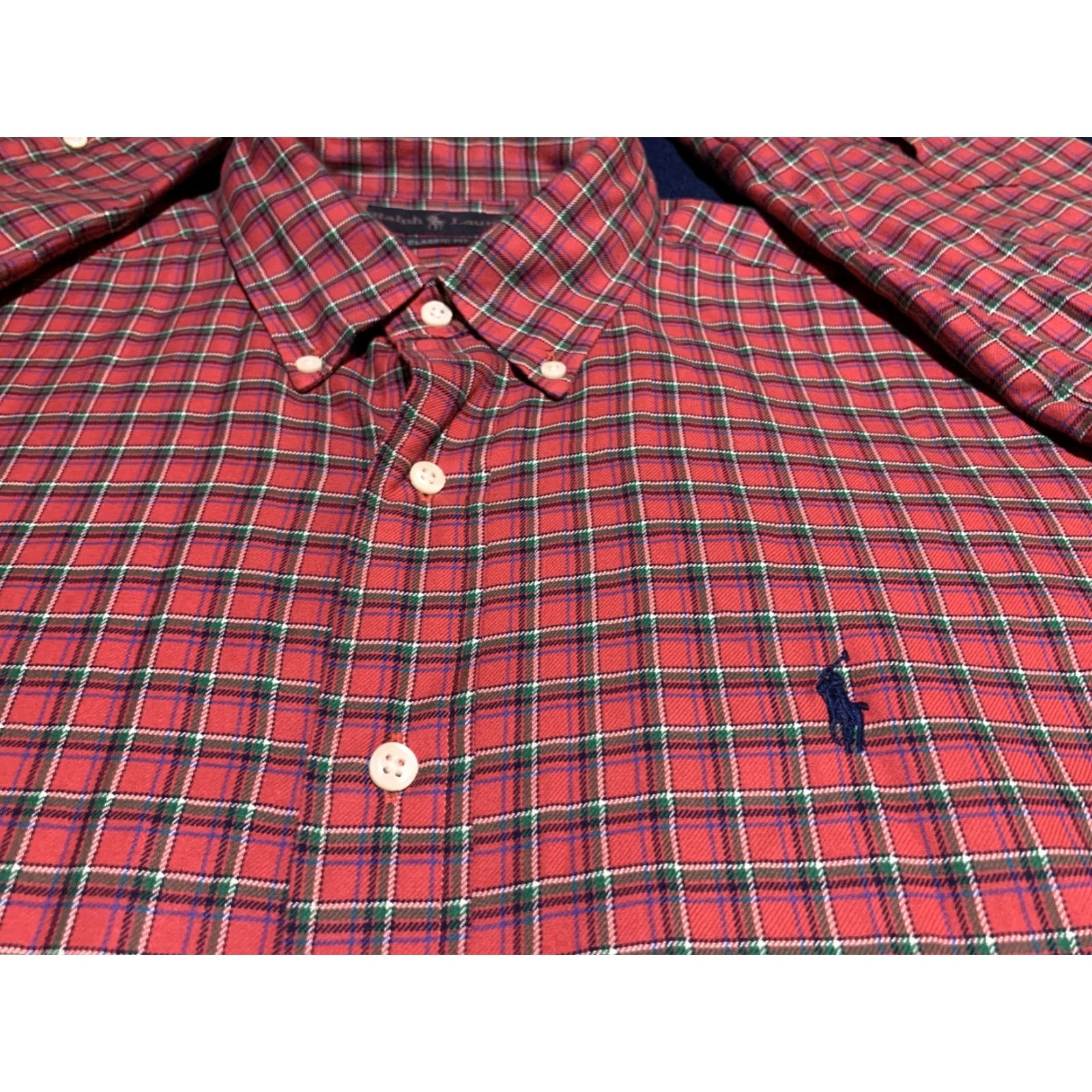 Ralph Lauren RALPH LAUREN Classic Long Sleeve Button-Up Shirt Cotton Pink Plaid Large Mens Size US L / EU 52-54 / 3 - 3 Thumbnail