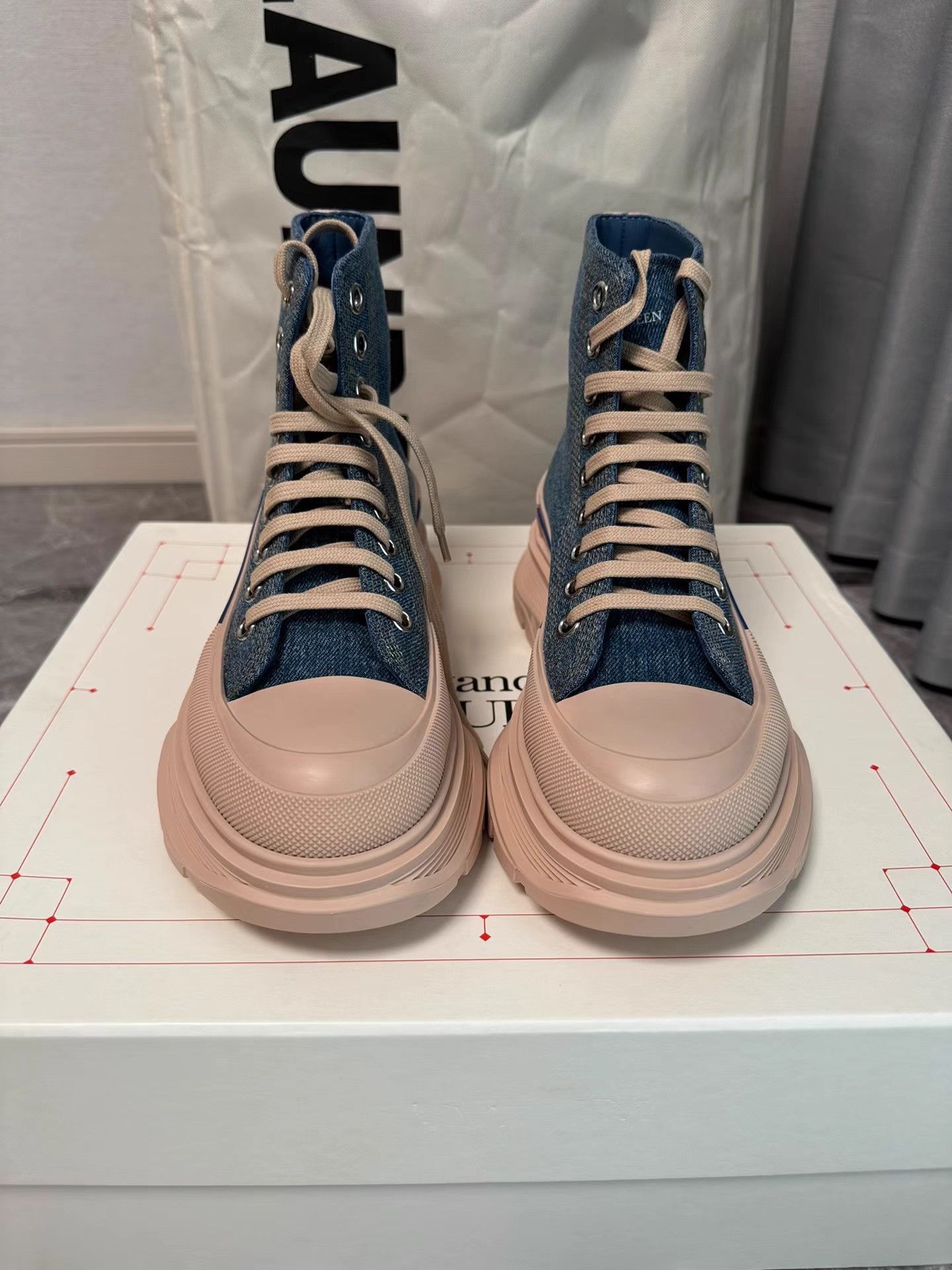 Alexander McQueen Alexander McQueen Women's High-Top Platform Combat Boots K6 Size US 7.5 / IT 37.5 - 2 Thumbnail