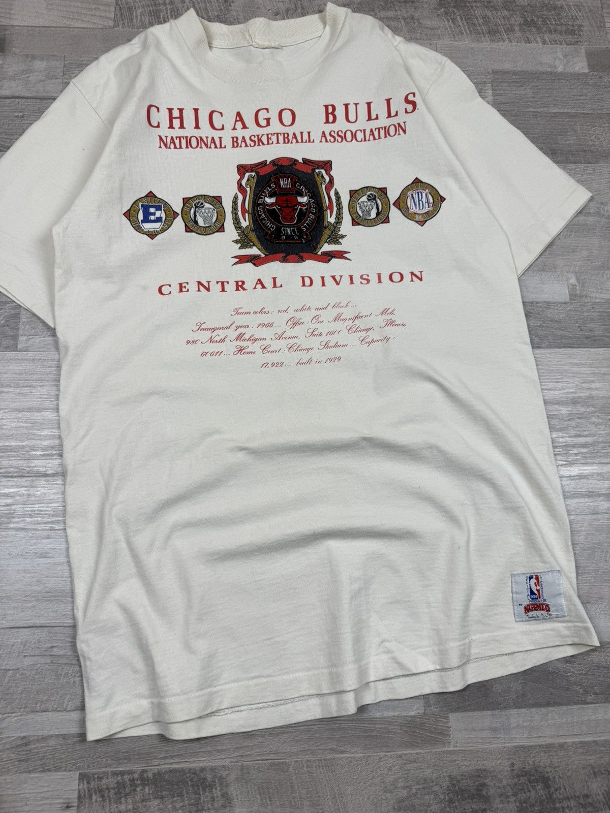 Nutmeg Vintage 90s Chicago Bulls Nutmeg NBA World Champions T shirt Size US XL / EU 56 / 4 - 4 Thumbnail