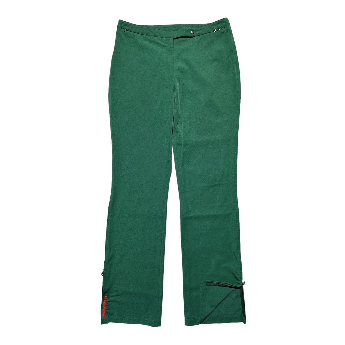 image of Prada Archive Flared Zip Trouser in Green, Men's (Size 30)