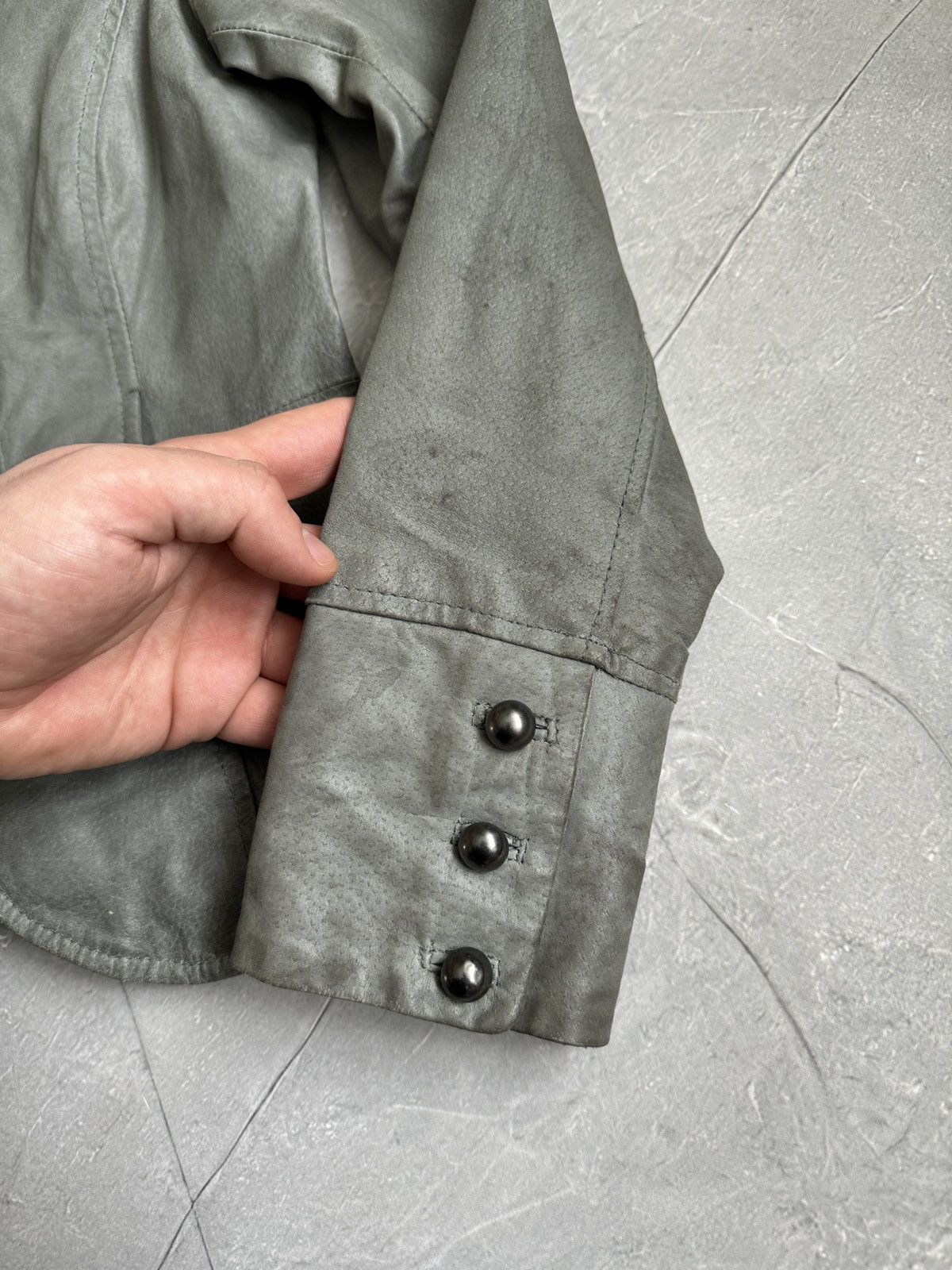 Hysteric Glamour 00s Napoleon Military Dirty Leather Jacket PPFM Style Size M / US 6-8 / IT 42-44 - 9 Thumbnail