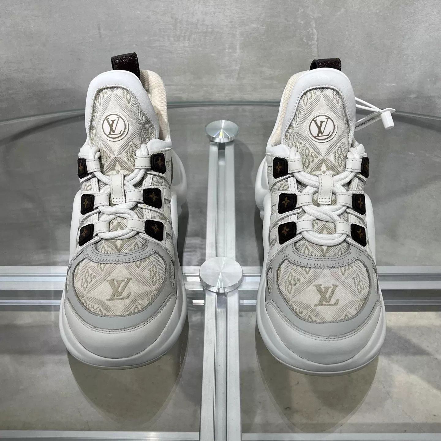 Louis Vuitton LV Archlight Monogram Print White Dad Sneakers 36 Size US 5.5 / IT 35.5 - 1 Thumbnail