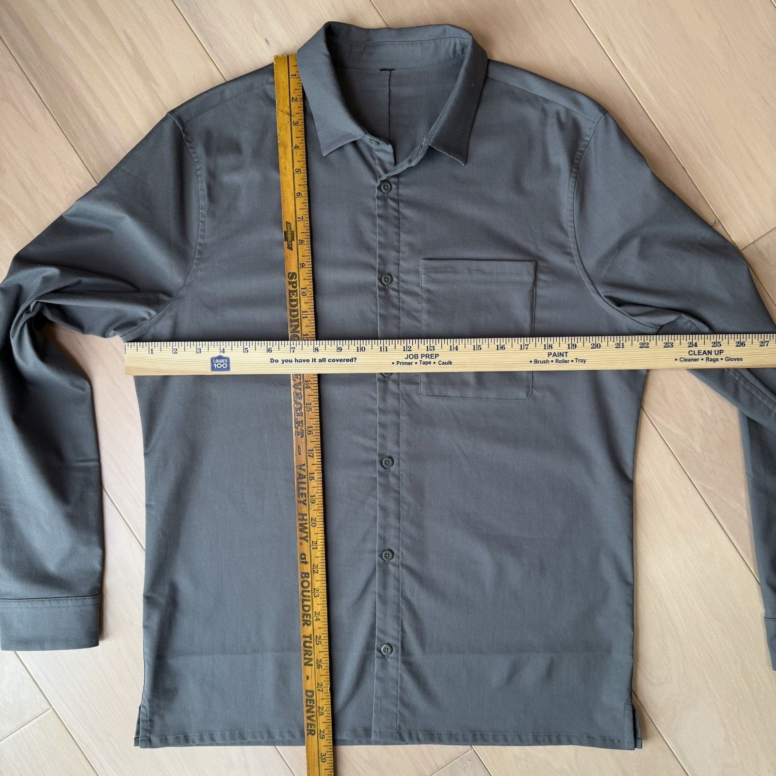 Lululemon Lululemon Utility Shirt L Dark Gray Long Sleeve Minimalist Size US L / EU 52-54 / 3 - 2 Thumbnail
