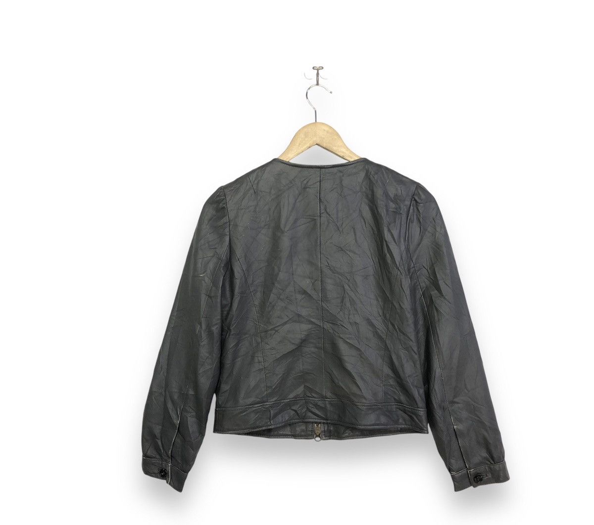Japanese Brand Esnation Bis Lamb Leather Women Jacket Size S / US 4 / IT 40 - 2 Thumbnail