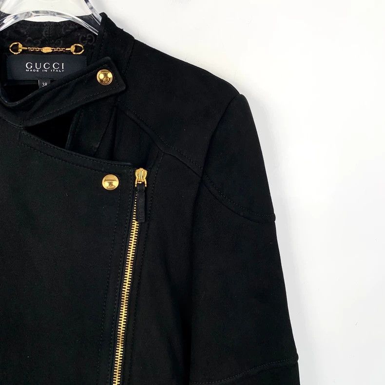 Gucci Gucci Size 38 Black lamb fur all-in-one zipper coat size 3 Size US XS / EU 42 / 0 - 3 Thumbnail