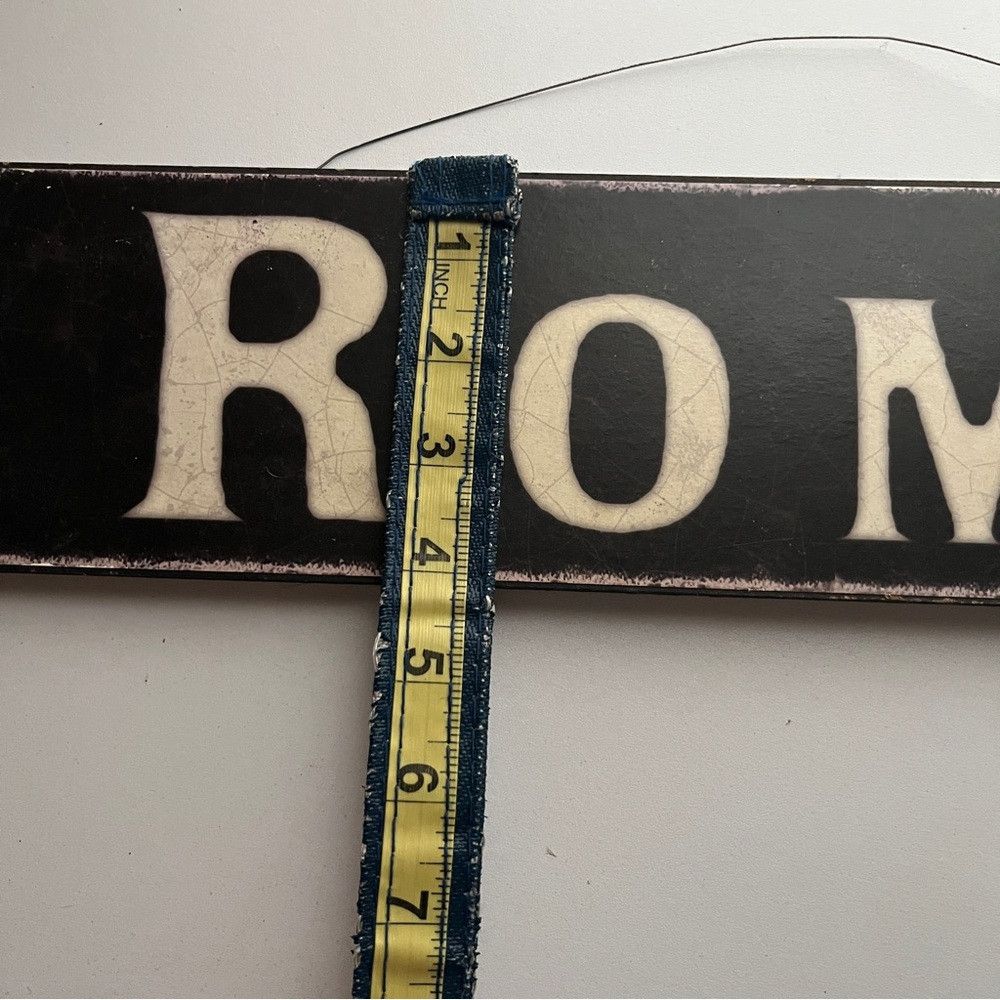 Panhandle Slim Rome Italy Hanging Wooden Sign, Wall Dcor for Home Office Size ONE SIZE - 4 Thumbnail