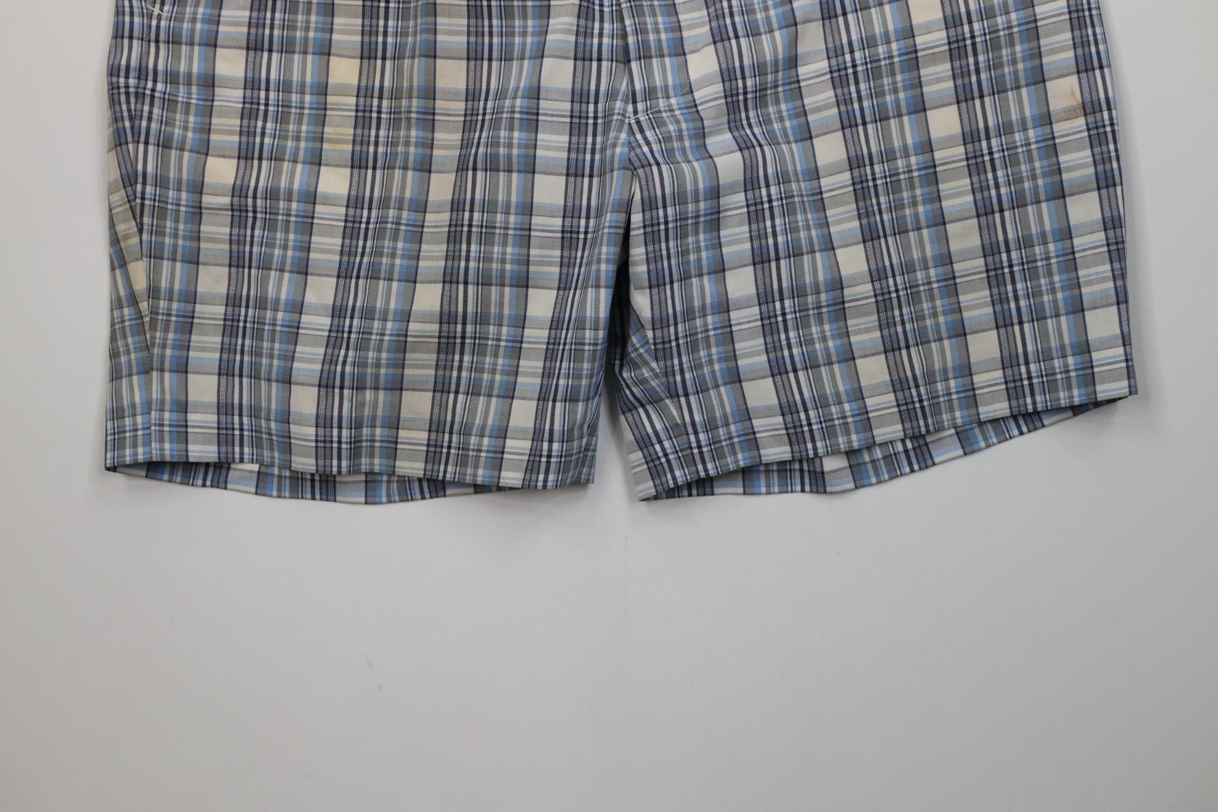 Vintage Vintage 70s Streetwear Above Knee Madras Plaid Chino Shorts Size US 36 / EU 52 - 4 Thumbnail
