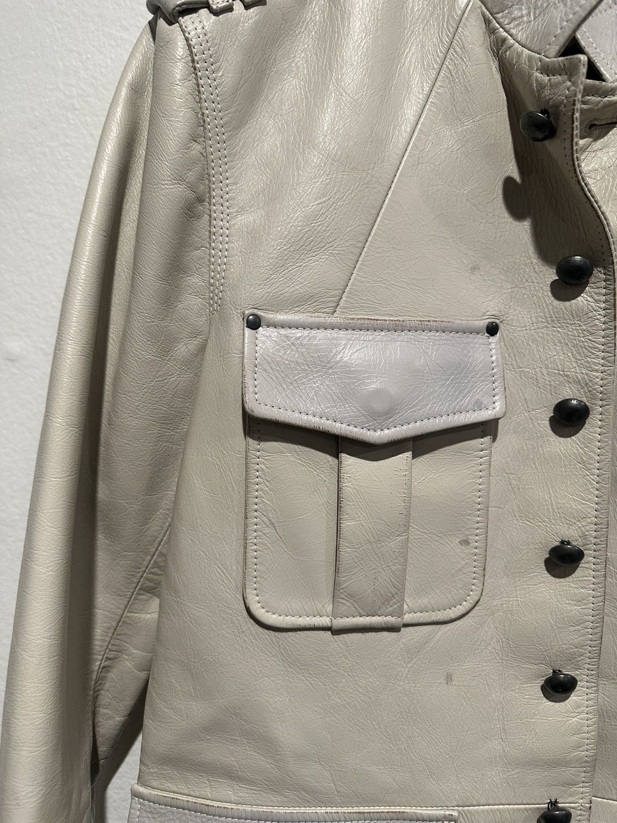 Saint Laurent Paris SS19 Travis Scott Runway Sample Leather Safari Jacket 46 Size US S / EU 44-46 / 1 - 4 Thumbnail