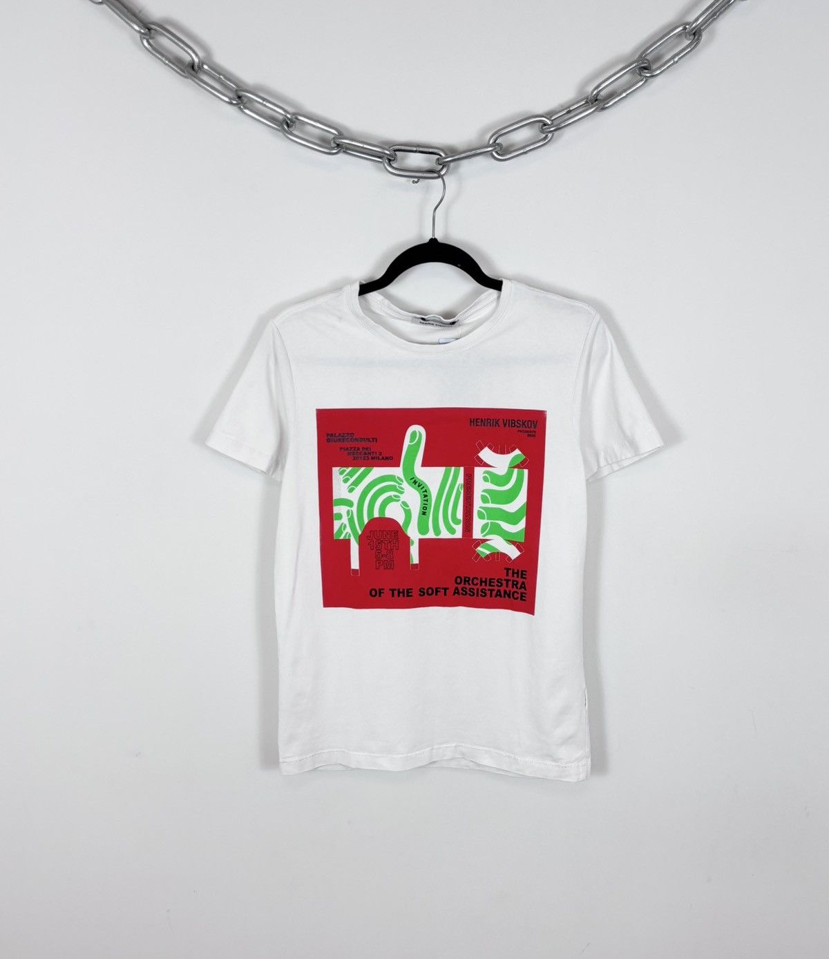 Henrik Vibskov Henrik Vibskov The Orchestra NWT Men’s Big Logo White Tee Size US S / EU 44-46 / 1 - 1 Thumbnail