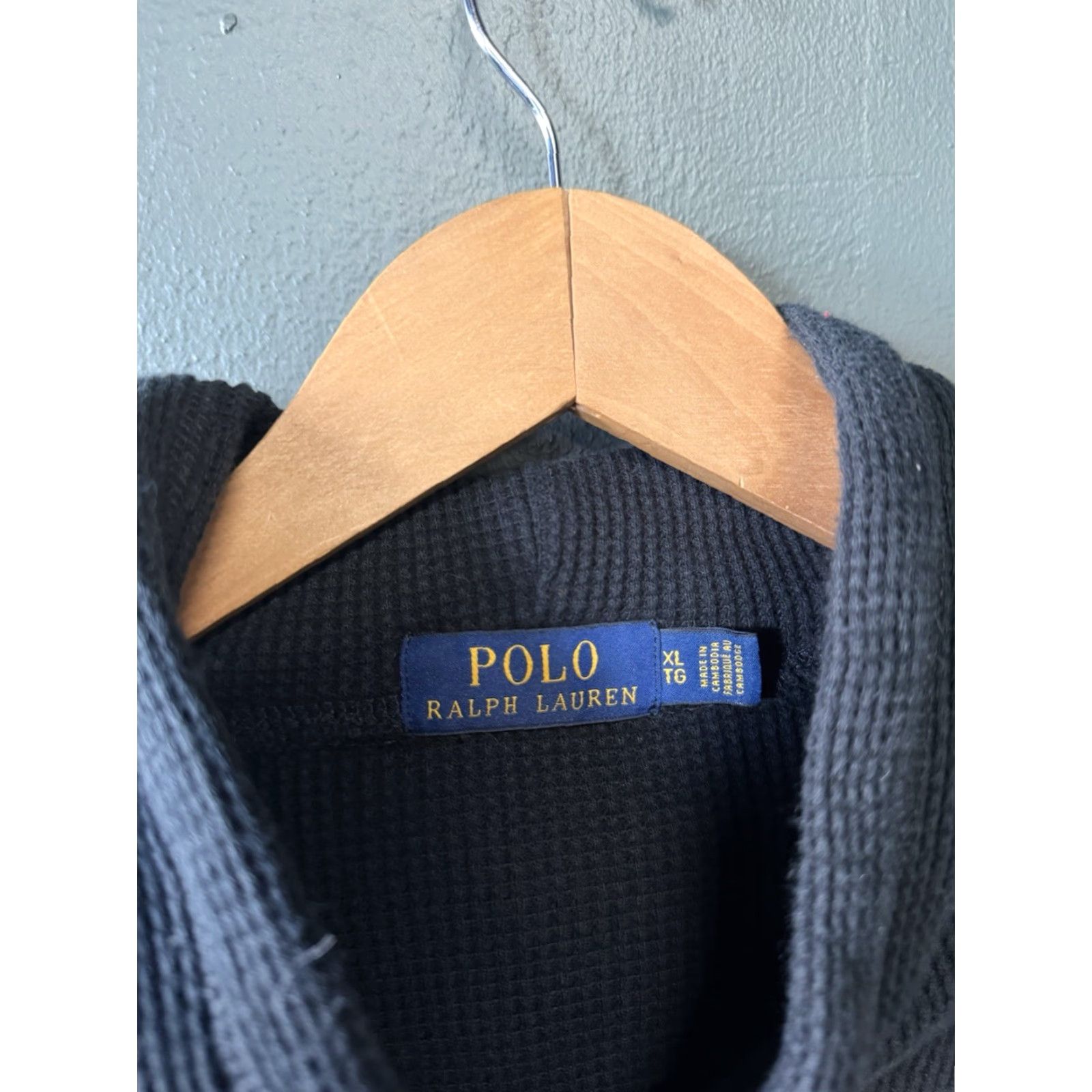 Polo Ralph Lauren Polo Ralph Lauren Sweatshirt Pullover Hooded Mens Black XL Waffled Sweatshirt Hooded Pullover Size XL Black Mens Polo Ralph Lauren Size US XL / EU 56 / 4 - 3 Thumbnail