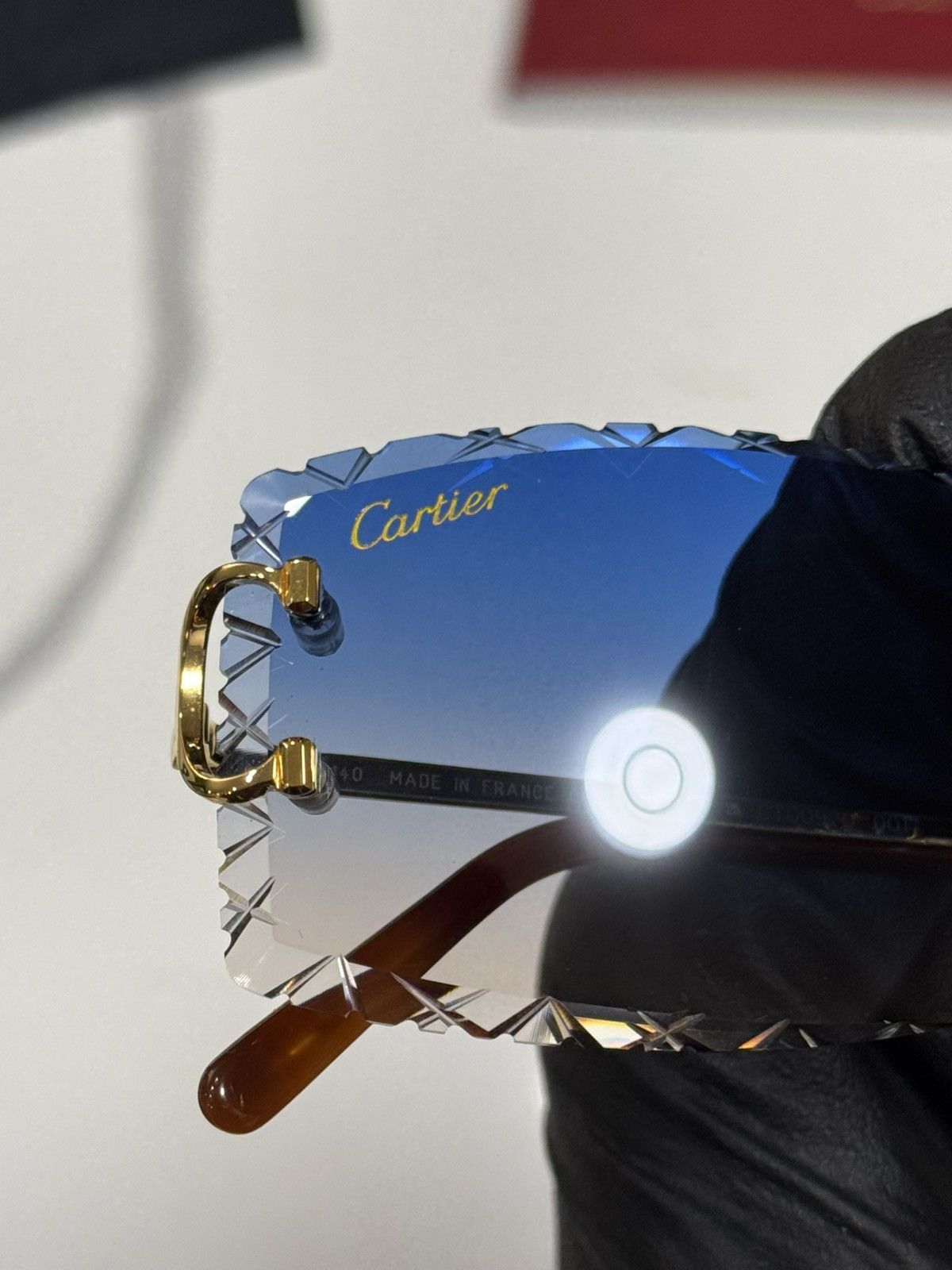 Cartier Cartier CT00920 001 Big C Frames w/ Custom Diamond Cut Lens Size ONE SIZE - 9 Thumbnail