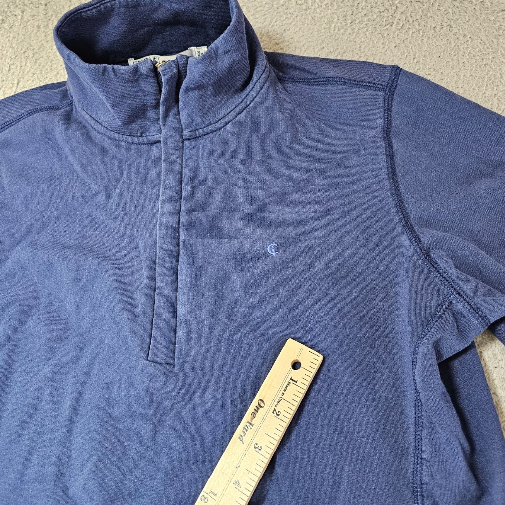 Vintage Criquet Pullover Shirt Mens Small Blue 1/2 Zip Long Sleeve Mock Golf Sweatshirt Size US S / EU 44-46 / 1 - 4 Thumbnail