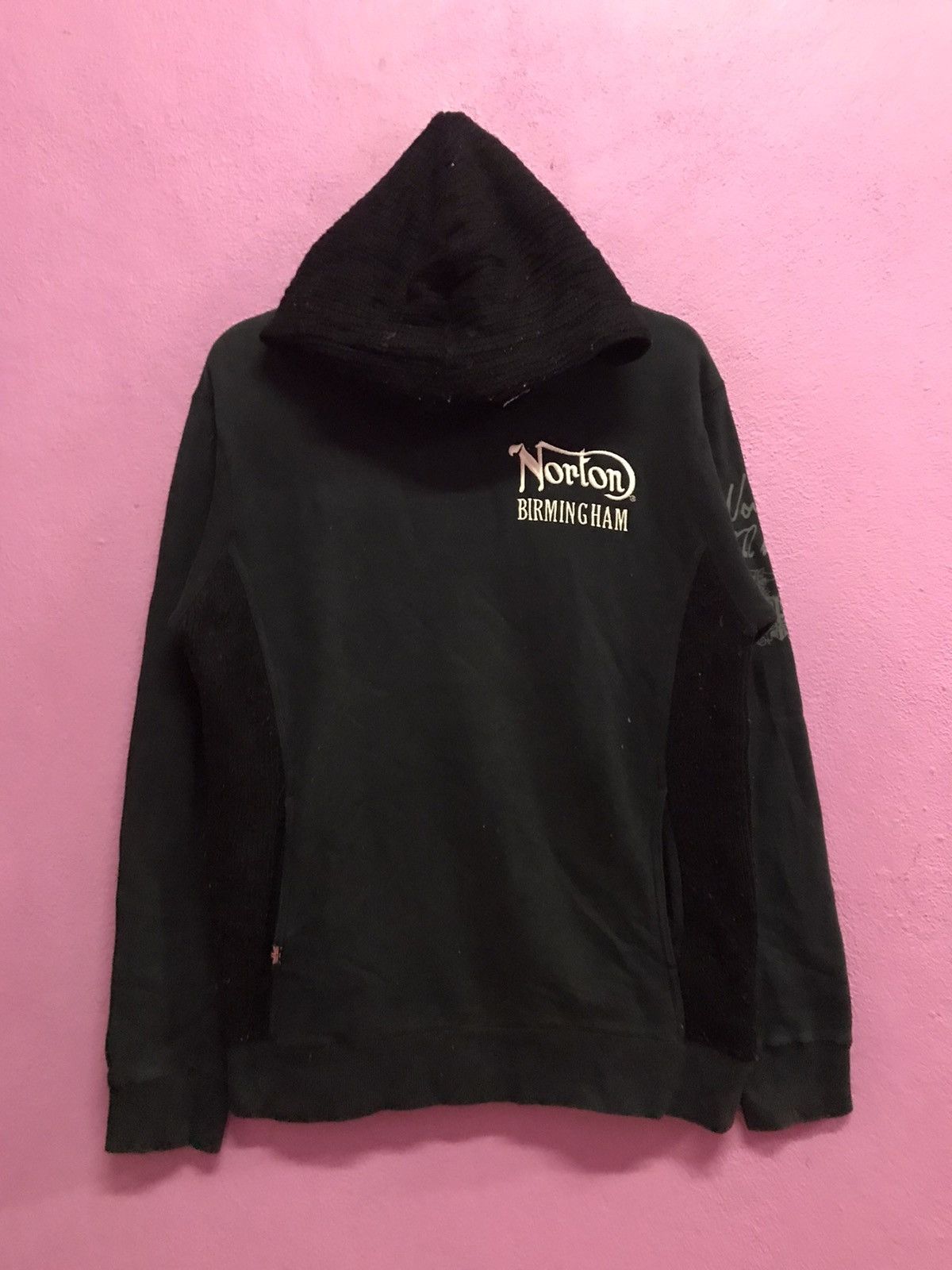 image of Norton Birmingham Hoodies Size Large in Black, Men's