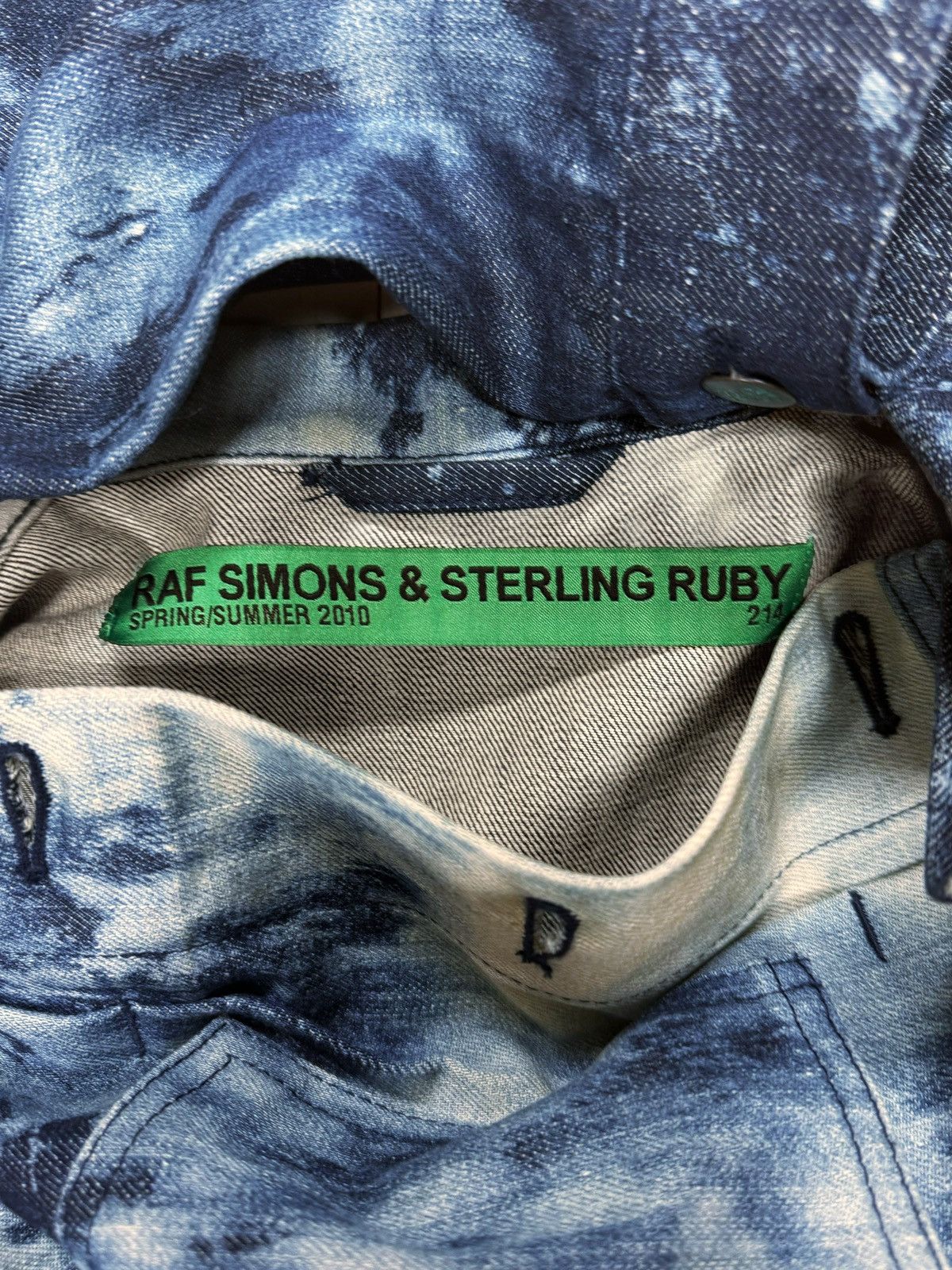 Raf Simons × Sterling Ruby SS2010 Raf Simons x Sterling Ruby Crystal Blue Denim Jacket Size US S / EU 44-46 / 1 - 3 Thumbnail