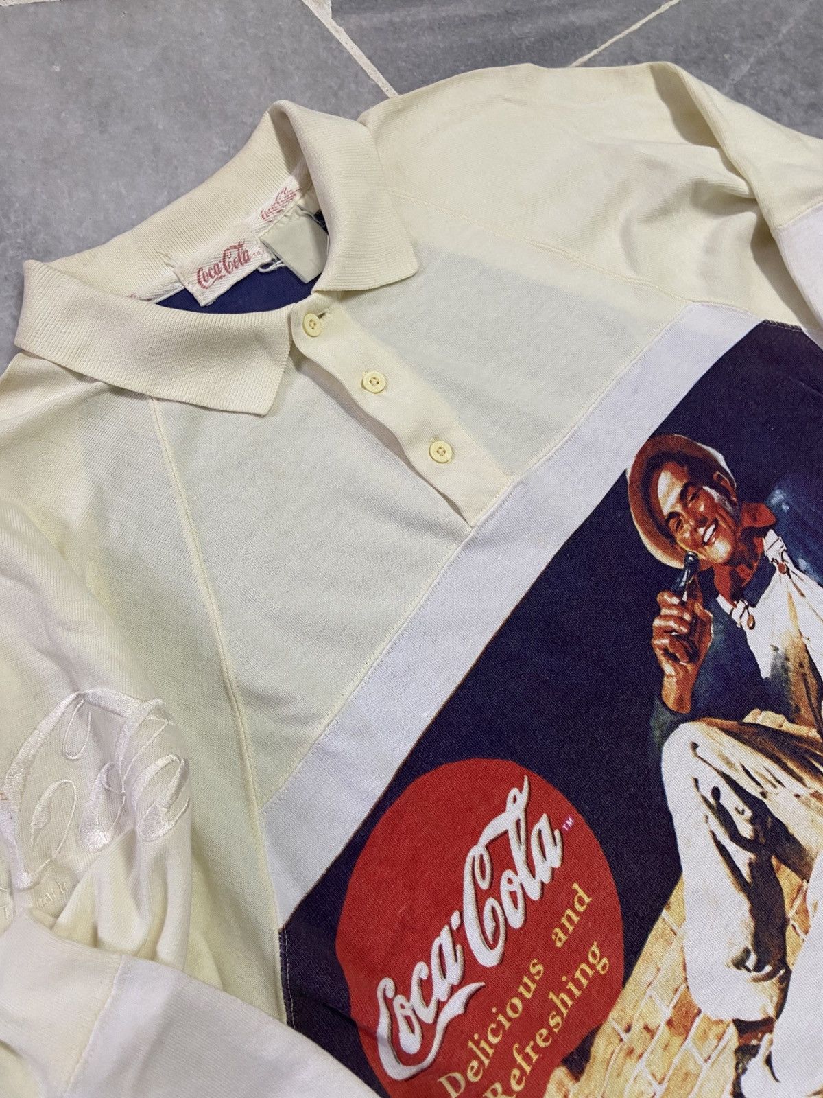 Coca Cola Vintage Coca-cola Rugby Polo T-shirt Size US L / EU 52-54 / 3 - 5 Thumbnail