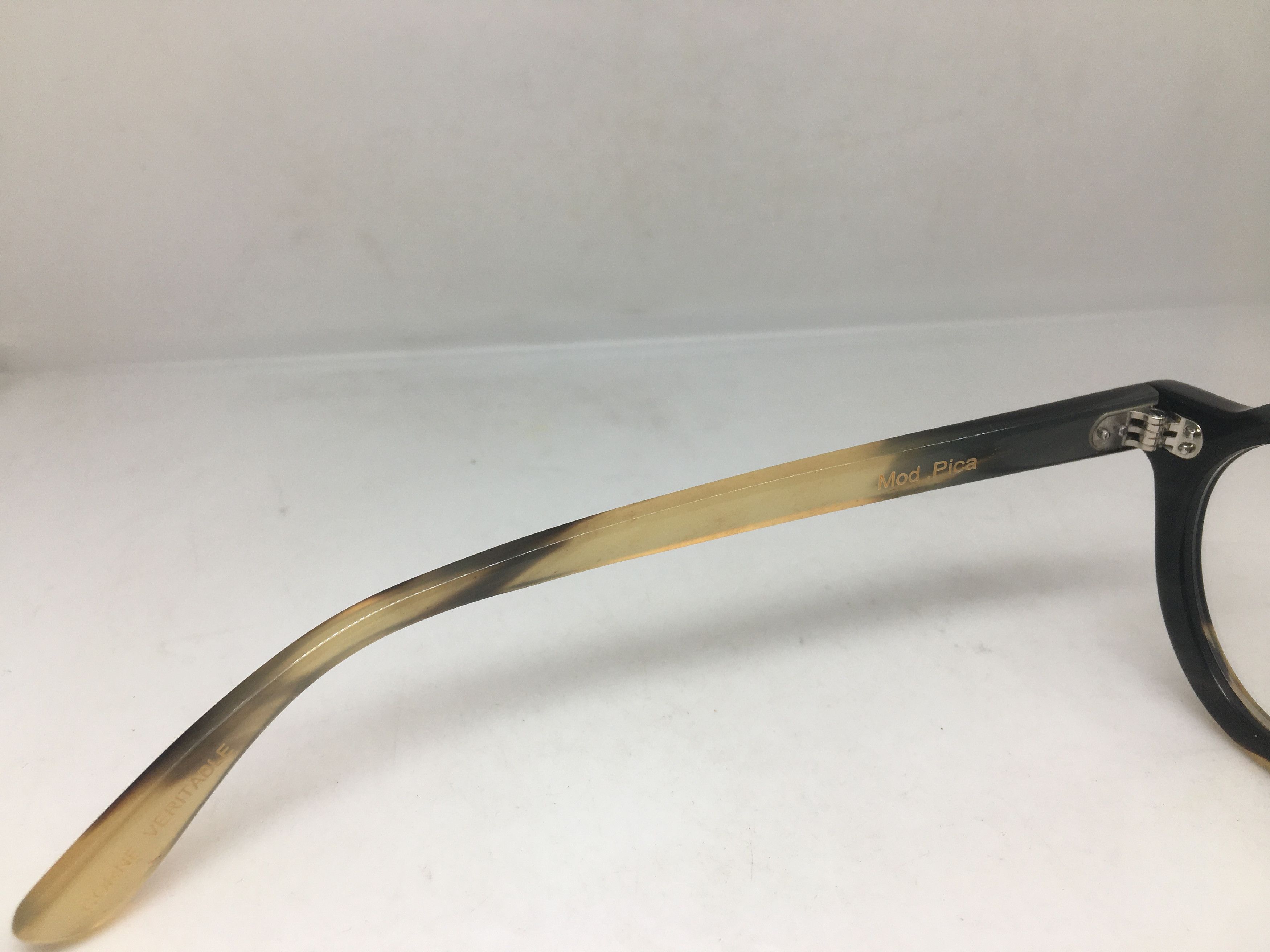 Lesca Lunetier Lesca Lunetier Genuine Horn PICA Architect Eyeglasses Size ONE SIZE - 6 Thumbnail