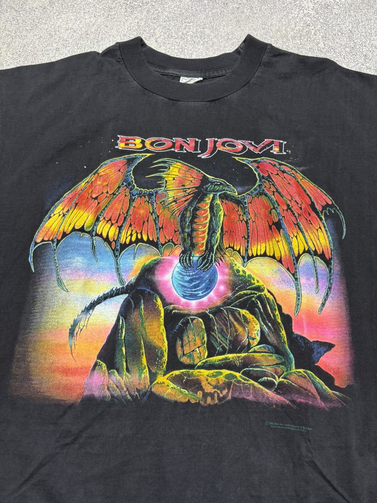 Band Tees × Bon Jovi × Vintage Vintage 1995 Bon Jovi Anytime Anywhere World Tour T-Shirt Size US M / EU 48-50 / 2 - 4 Thumbnail