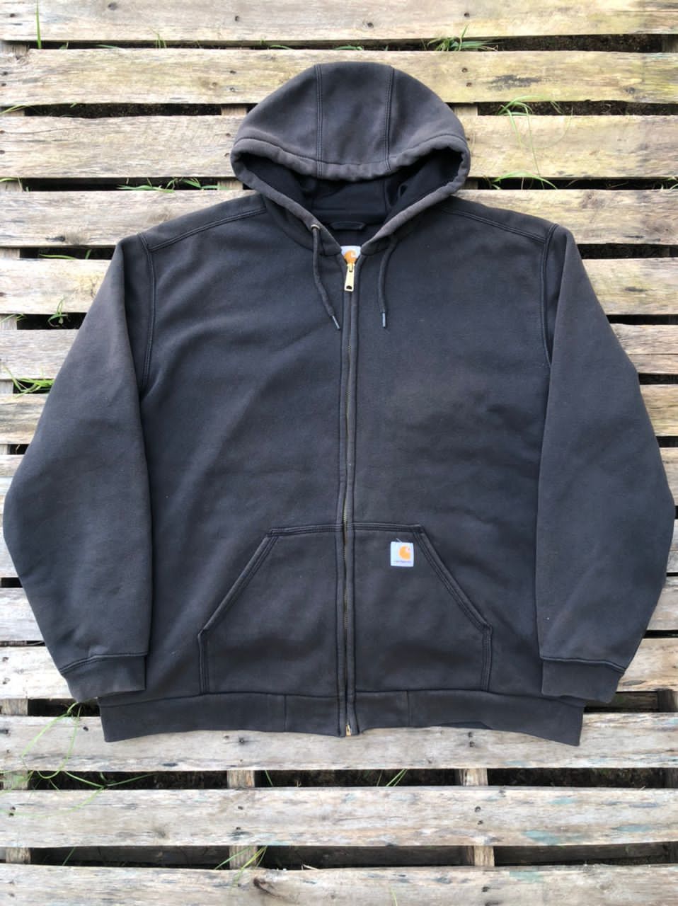 Carhartt × Vintage Vintage Carhartt RD Faded Zipper Hoodie Size US XL / EU 56 / 4 - 1 Thumbnail
