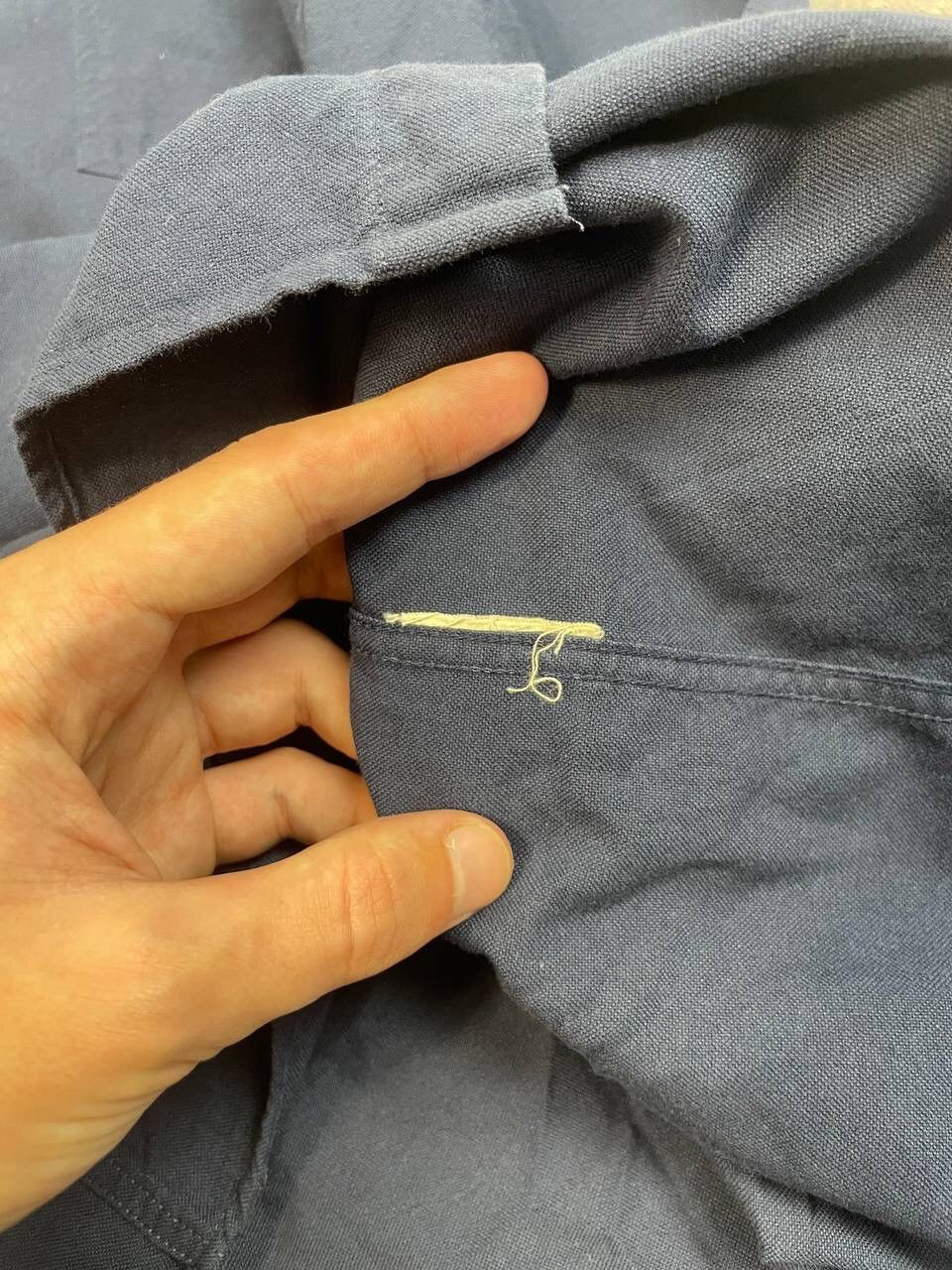 Norse Projects Vintage Norse Projects Cotton Navy Button Up Shirt Y2K Size US L / EU 52-54 / 3 - 6 Thumbnail