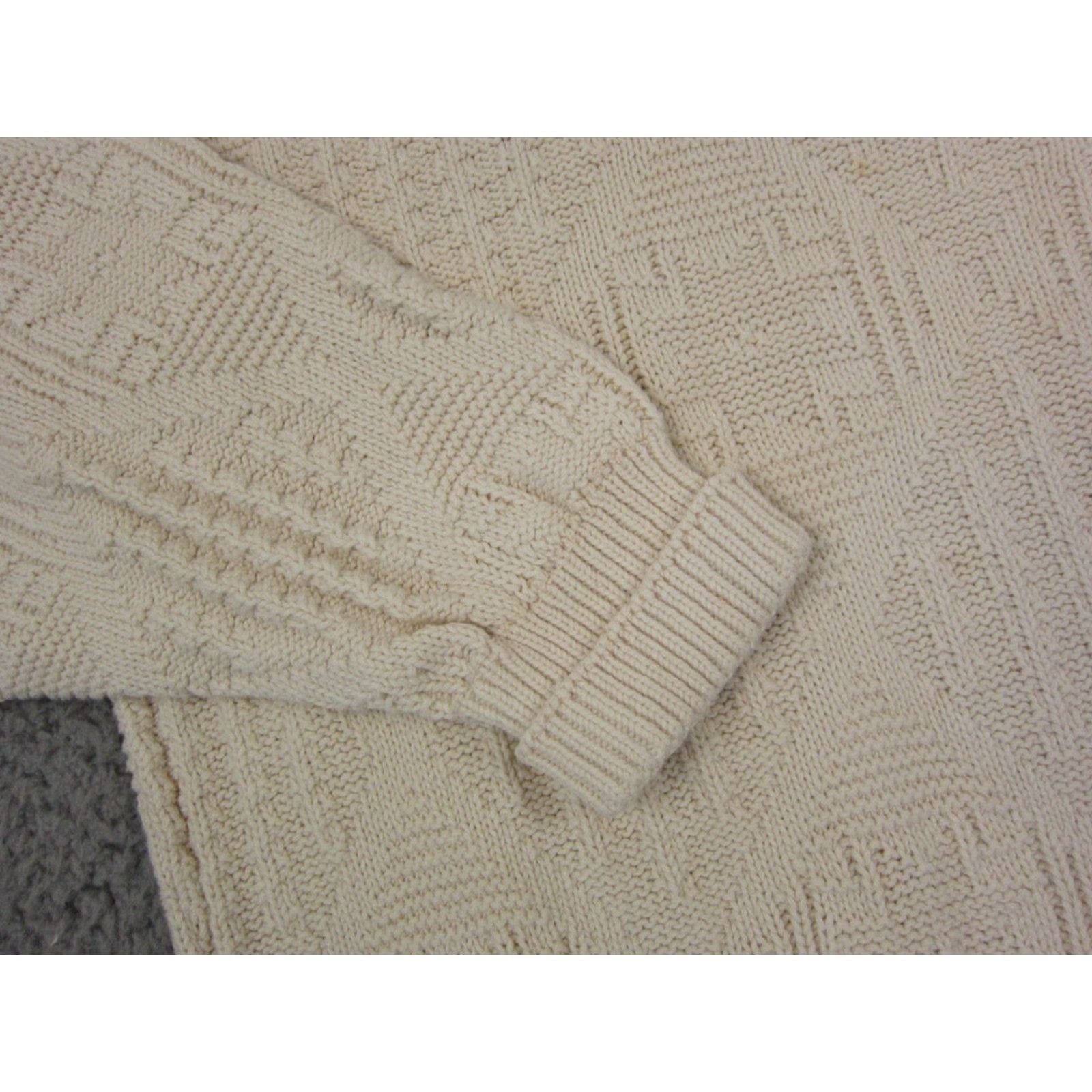 Vintage VINTAGE The Fox Collection Sweater Mens Large Tall LT Ivory Cotton Knit Crew Neck Long Sleeve Pullover All Seasons City Retro Clothing Mens LT Size US L / EU 52-54 / 3 - 5 Thumbnail