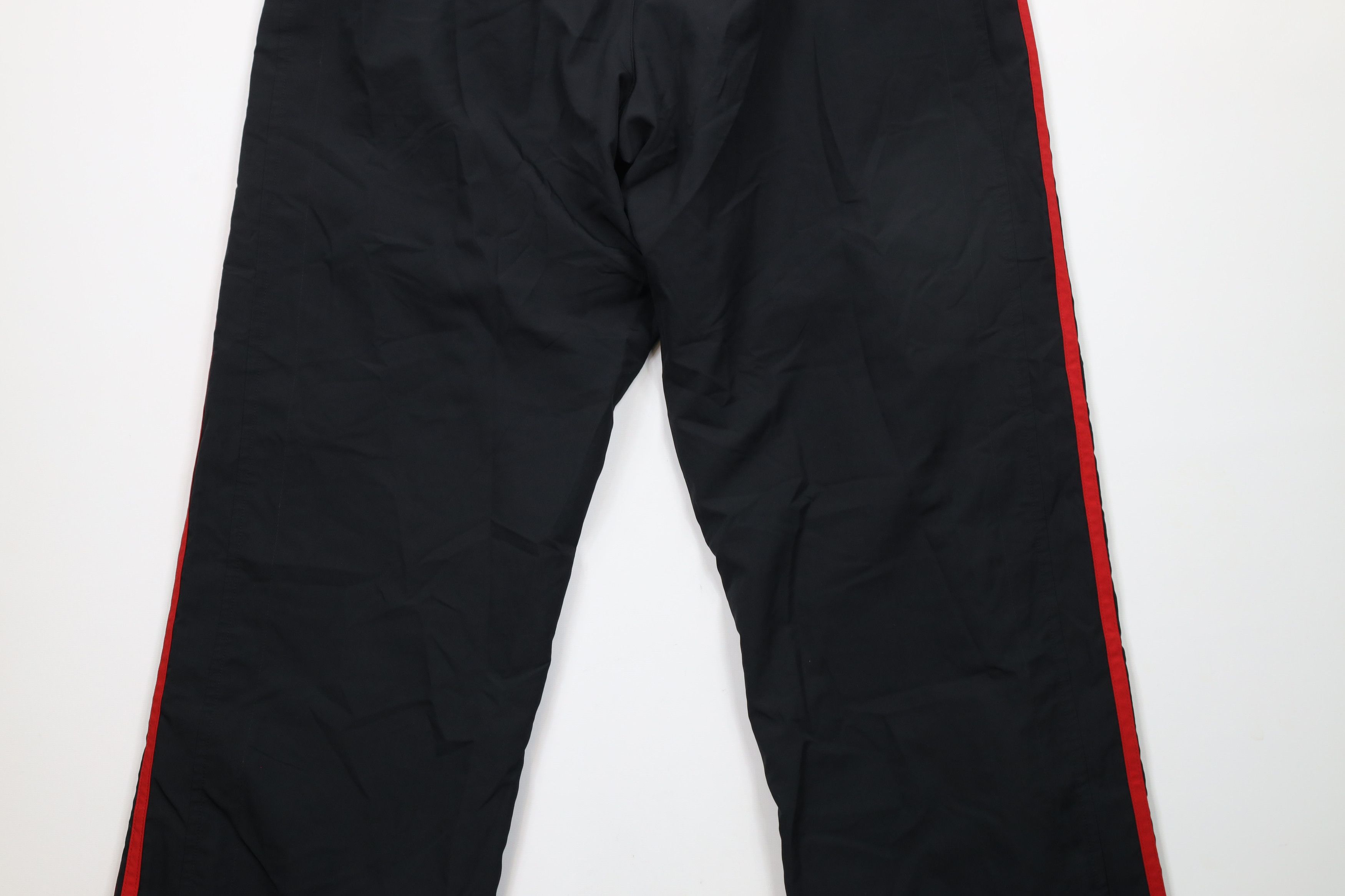 Adidas × Vintage Vintage Adidas Spell Out Striped Lined Wide Leg Pants Black Size US 34 / EU 50 - 11 Thumbnail