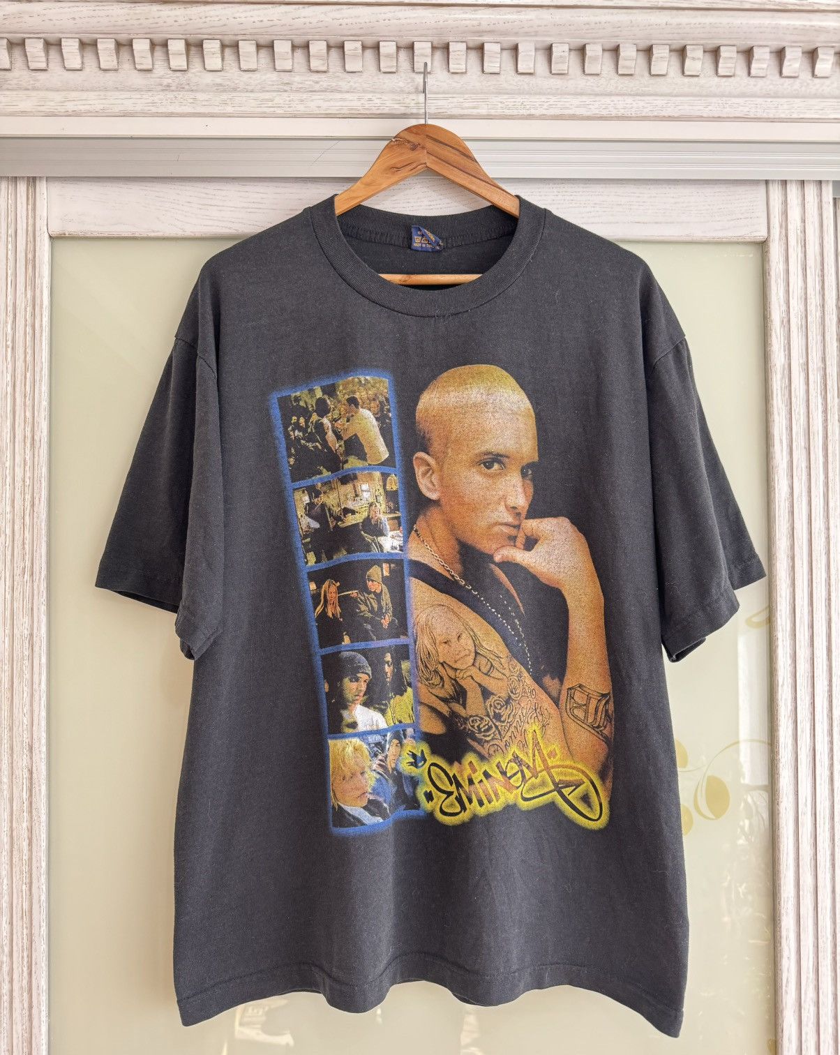 image of Very Eminem 90’S Rap Tee Vintage Hip Hop T-Shirt in Black, Men's (Size XL)