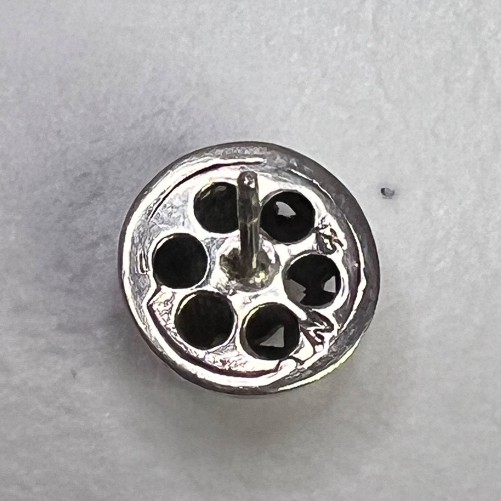 Designer Sterling Silver Faceted Round Stud Earrings Size ONE SIZE - 8 Thumbnail
