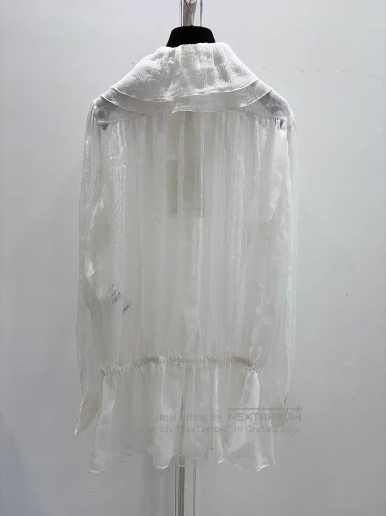 Chanel Chanel See-through doll collar silk shirt Size XS / US 0-2 / IT 36-38 - 2 Thumbnail
