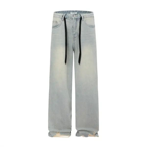 Japanese Brand Madoka x Yumi Washed distressed loose-fitting wide-leg jeans Size US 32 / EU 48 - 7 Thumbnail