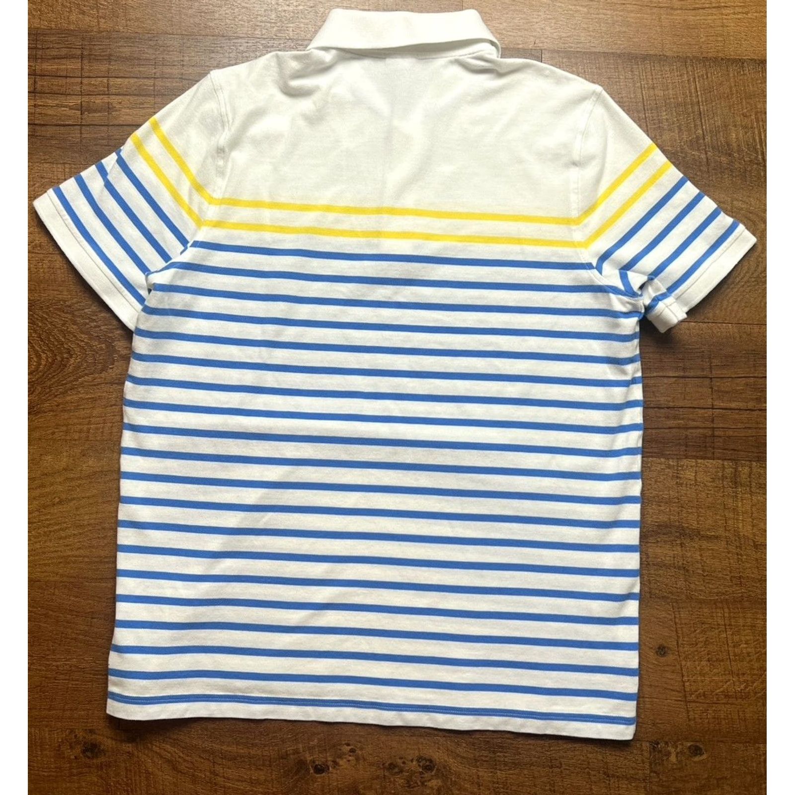 Brooks Brothers Brooks Brothers 1818 Short Sleeve Striped Performance Polo Mens XL Slim Fit Blue Size US XL / EU 56 / 4 - 3 Thumbnail