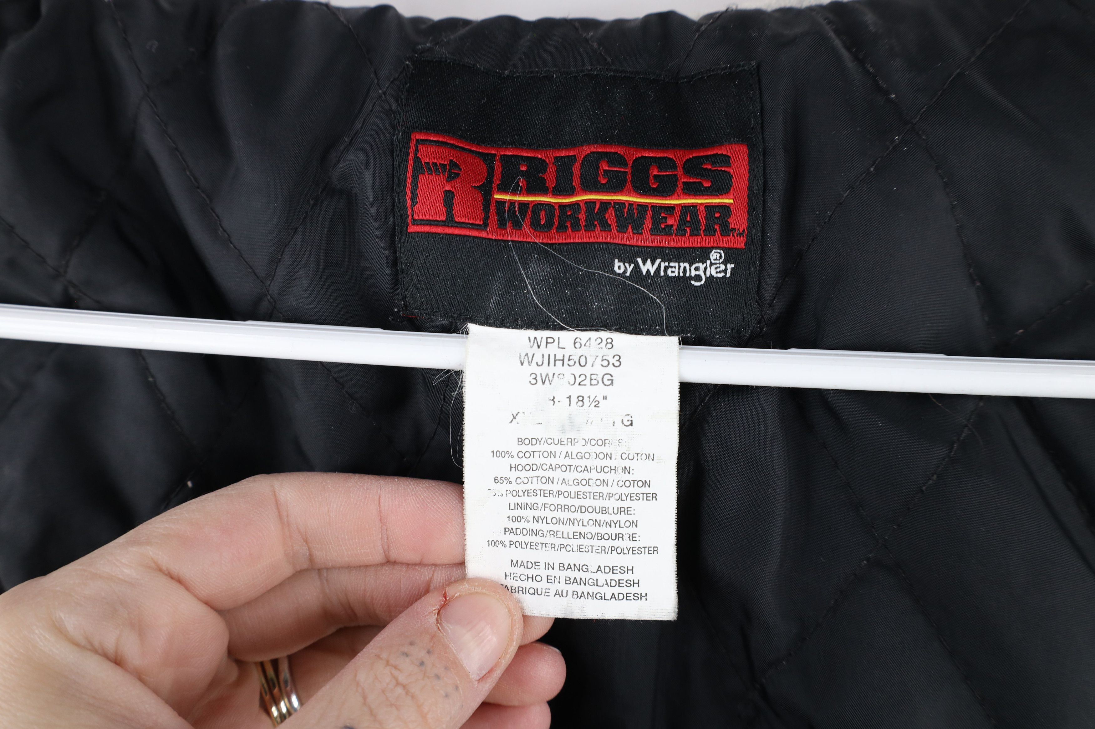 Vintage × Wrangler Vintage Wrangler Hooded Flannel Shirt Jacket Jac Shirt Size US XXL / EU 58 / 5 - 9 Thumbnail