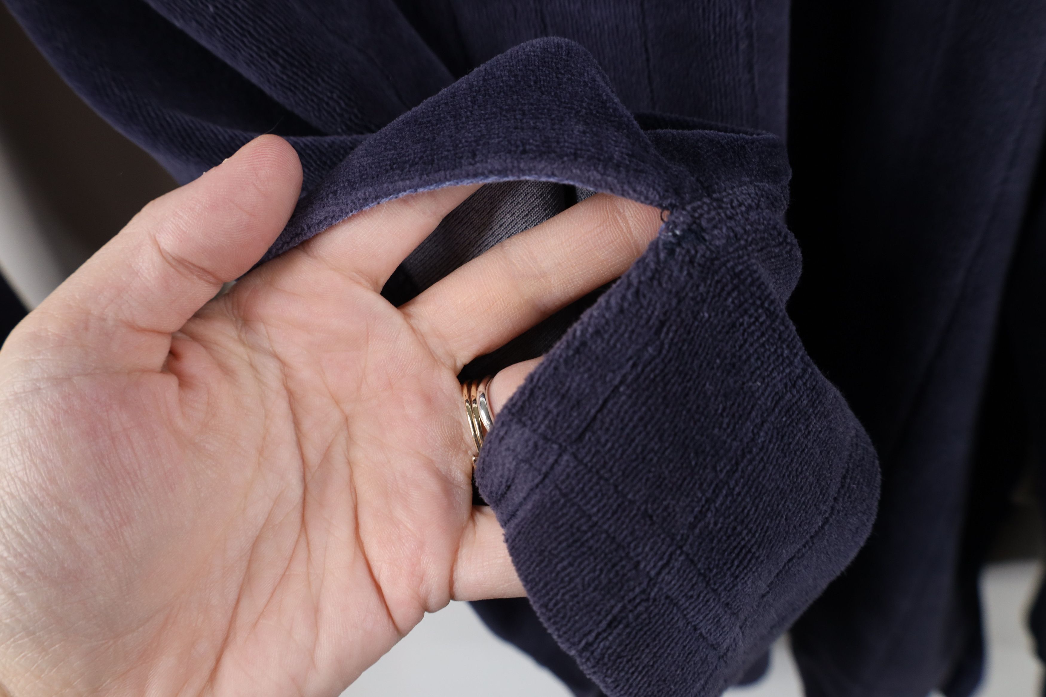 Vintage Vintage 90s Streetwear Fleece Velour Long Sleeve Polo Size US L / EU 52-54 / 3 - 7 Thumbnail