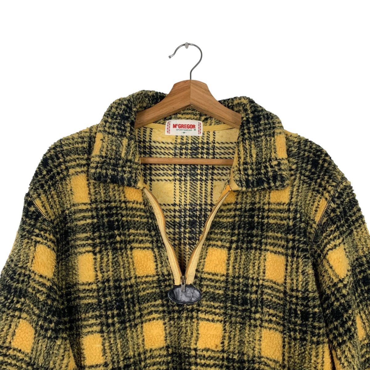 McGregor 90's MCREGOR Yellow Tartan Half Zip Sweater #2085-C91 Size US M / EU 48-50 / 2 - 9 Thumbnail