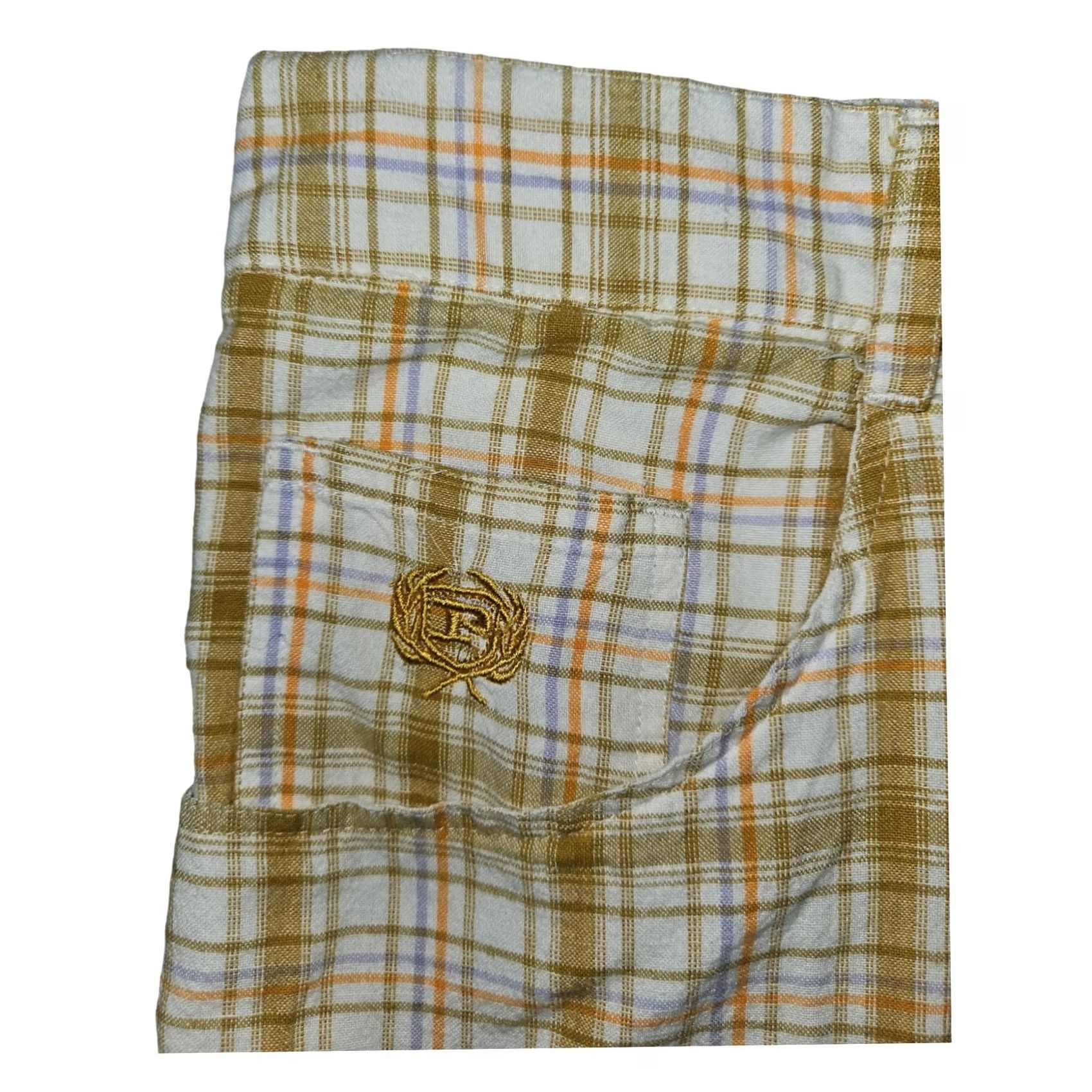 Phat Farm VINTAGE Phat Farm Shorts Men 40 White Brown Plaid Mid Rise Lightweight Embroidered Logo 90s Mens Shorts Size US 40 / EU 56 - 7 Thumbnail