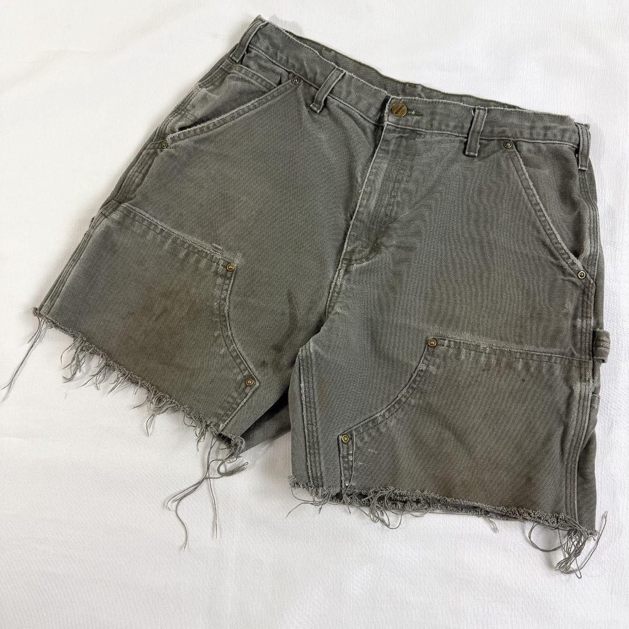 Carhartt × Sacai SACAI CARHARTT SHORT DOUBLE KNEE GRAY | Grailed