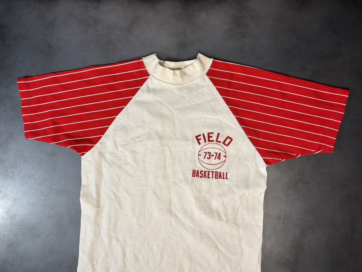 Vintage 1970s Vintage Basketball Jersey Raglan School Uniform Stripe Size US S / EU 44-46 / 1 - 7 Thumbnail