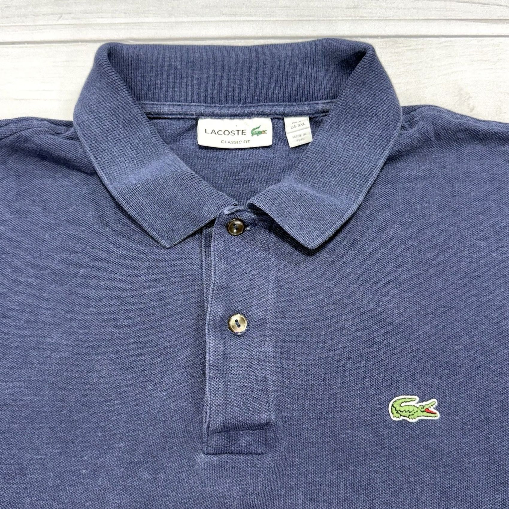 Lacoste Lacoste Polo Shirt Mens 3XL Blue Short Sleeve Cotton Tennis Golf Preppy Logo Embroidered Shirt Mens Size US XXL / EU 58 / 5 - 2 Thumbnail