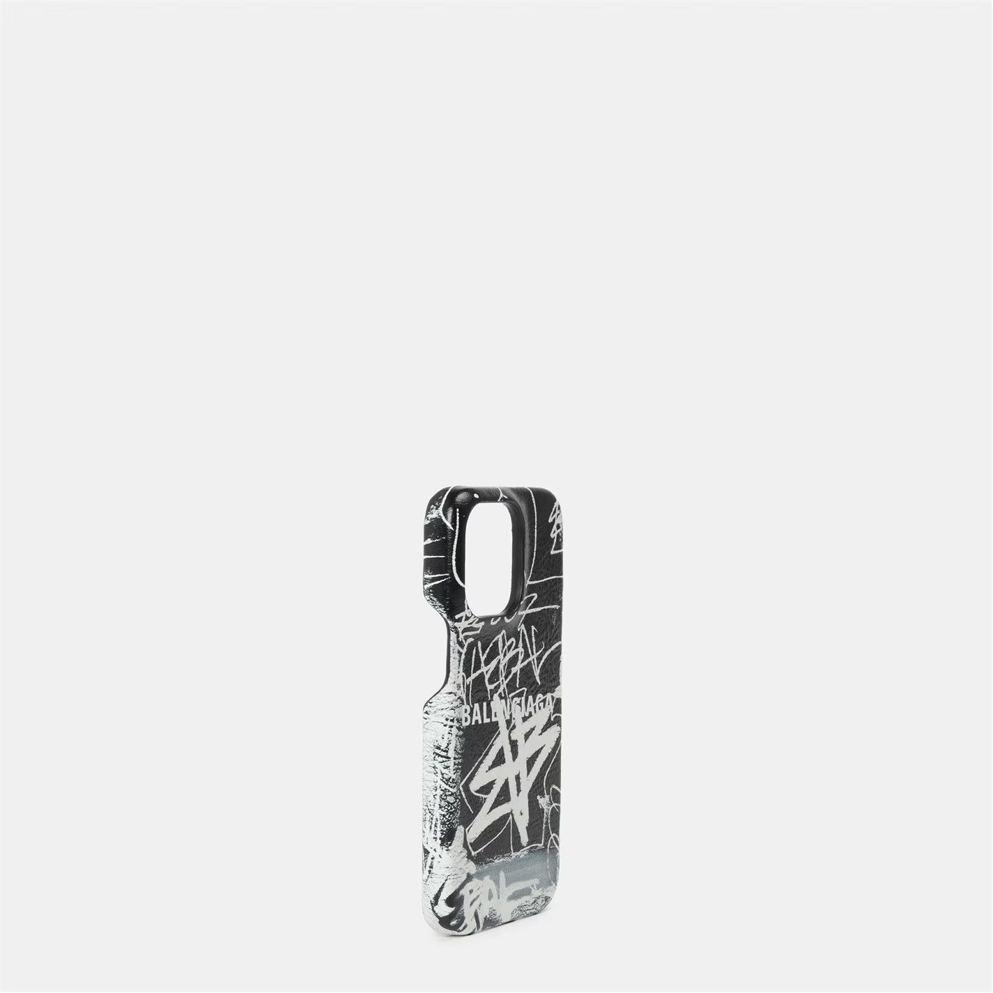 Balenciaga o1g2r1mq0226 Size: OS / Phone Case In Black/White Size ONE SIZE - 3 Thumbnail