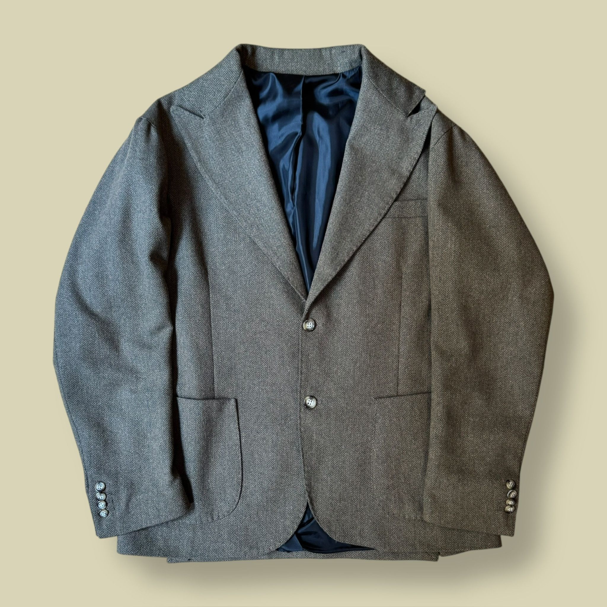 Blazer Blue Studio Brown MADE IN ITALY
