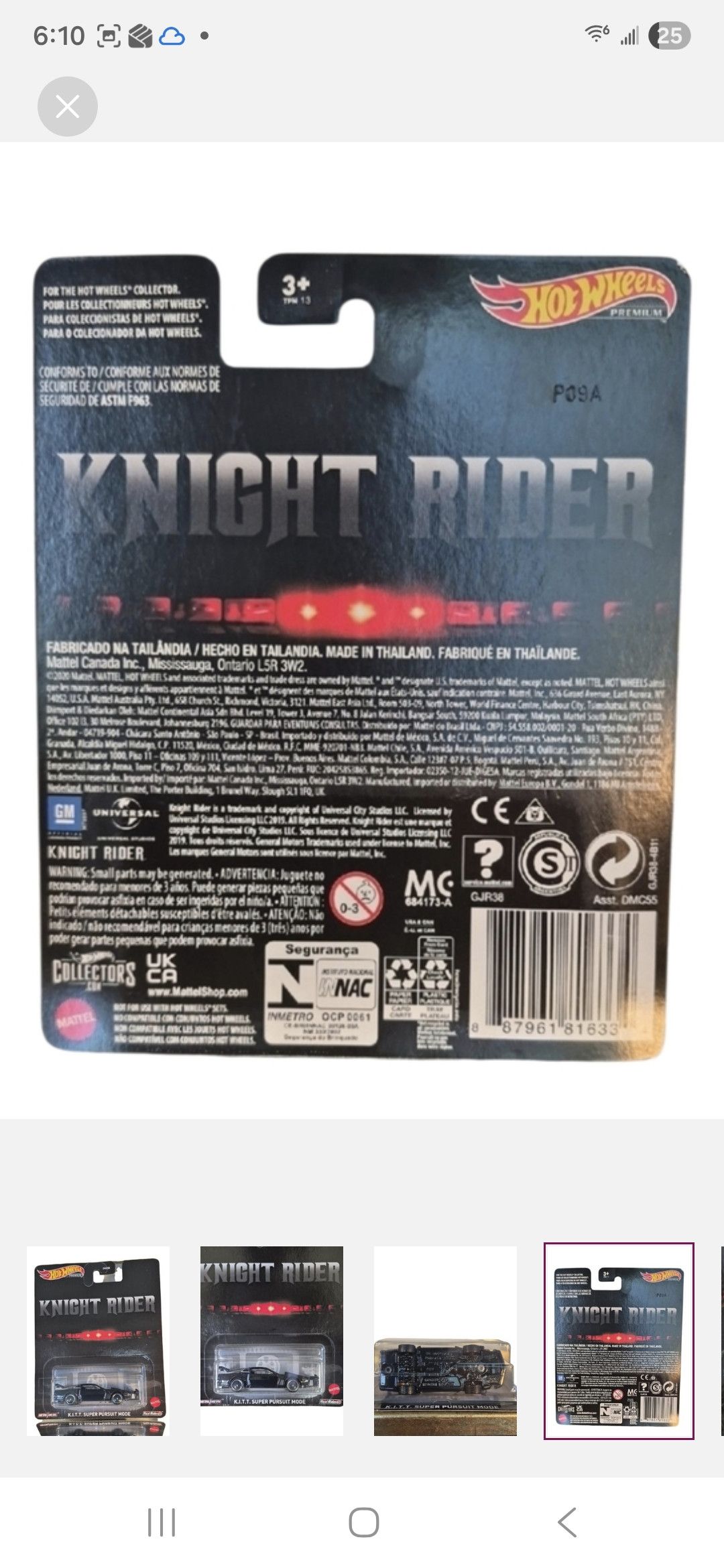 Other Mattel Hot Wheels Premium KNIGHT RIDER SUPER PURSUIT MODE Size ONE SIZE - 4 Thumbnail