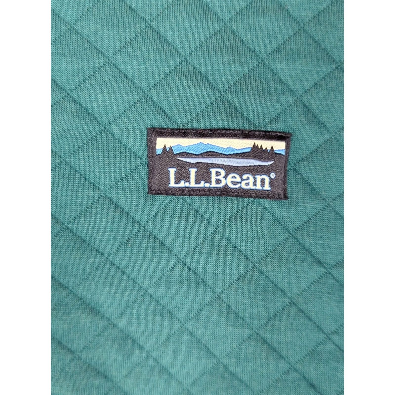 Vintage LL Bean Sweatshirt Men S Teal 1/4 Snap Mock Neck Quilted Diamond Pullover Pocketes Casual Knit Crew Neck Button Snap Dots Size US S / EU 44-46 / 1 - 2 Thumbnail