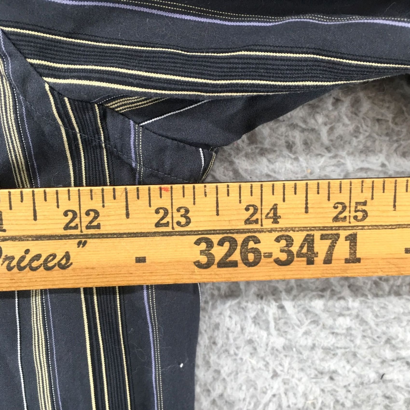 Express Premium Woven Button Up Shirt Mens Large Blue Striped Cotton Long Sleeve Classic Casual Size L / US 10 / IT 46 - 4 Thumbnail